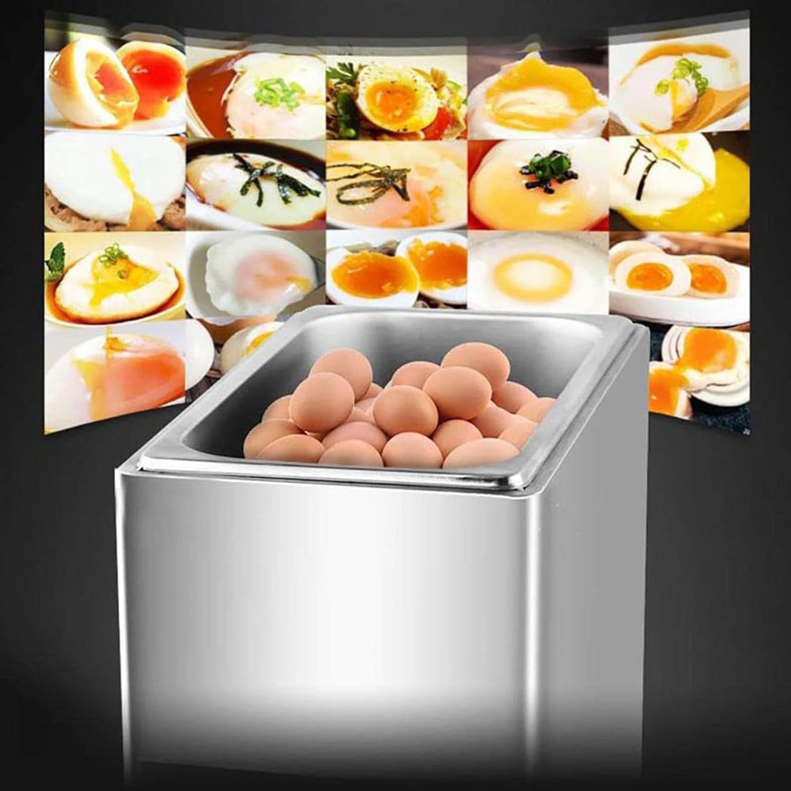 Cocedor de Huevos eléctrico de Aguas Termales - Cocedor automático de 800 W con de Temperatura Inteligente, Capacidad para 50 Huevos para Obtener Huevos, Blandos como Duros.