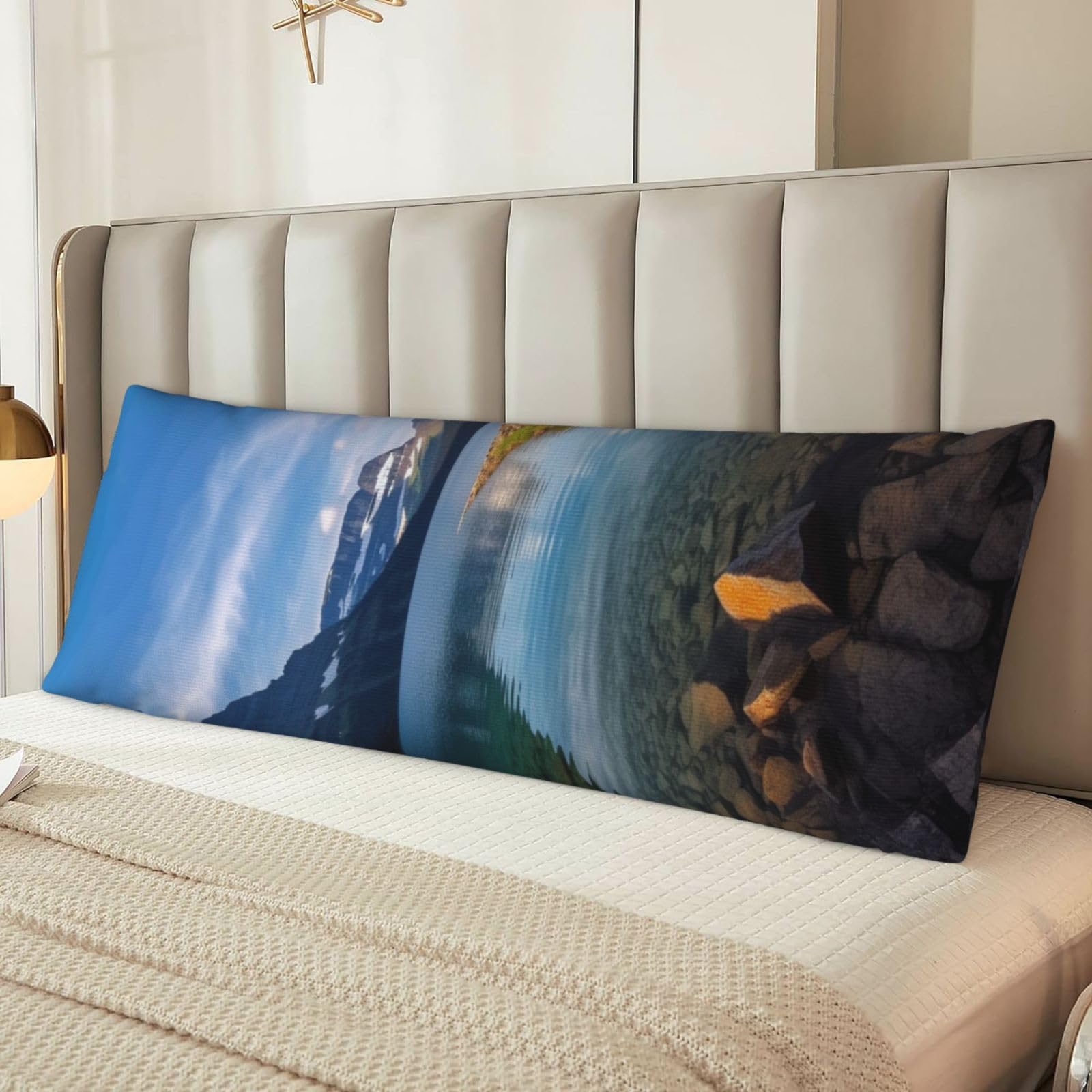 Glacier National Park Body Pillow Cover with Hidden Zipper 54"X20",Ultra Soft Microfiber Long Pillow Case Decorative Bedding Pillowcase Cushion Cover Cases for Bedroom Couch Sofa,Home Gifts