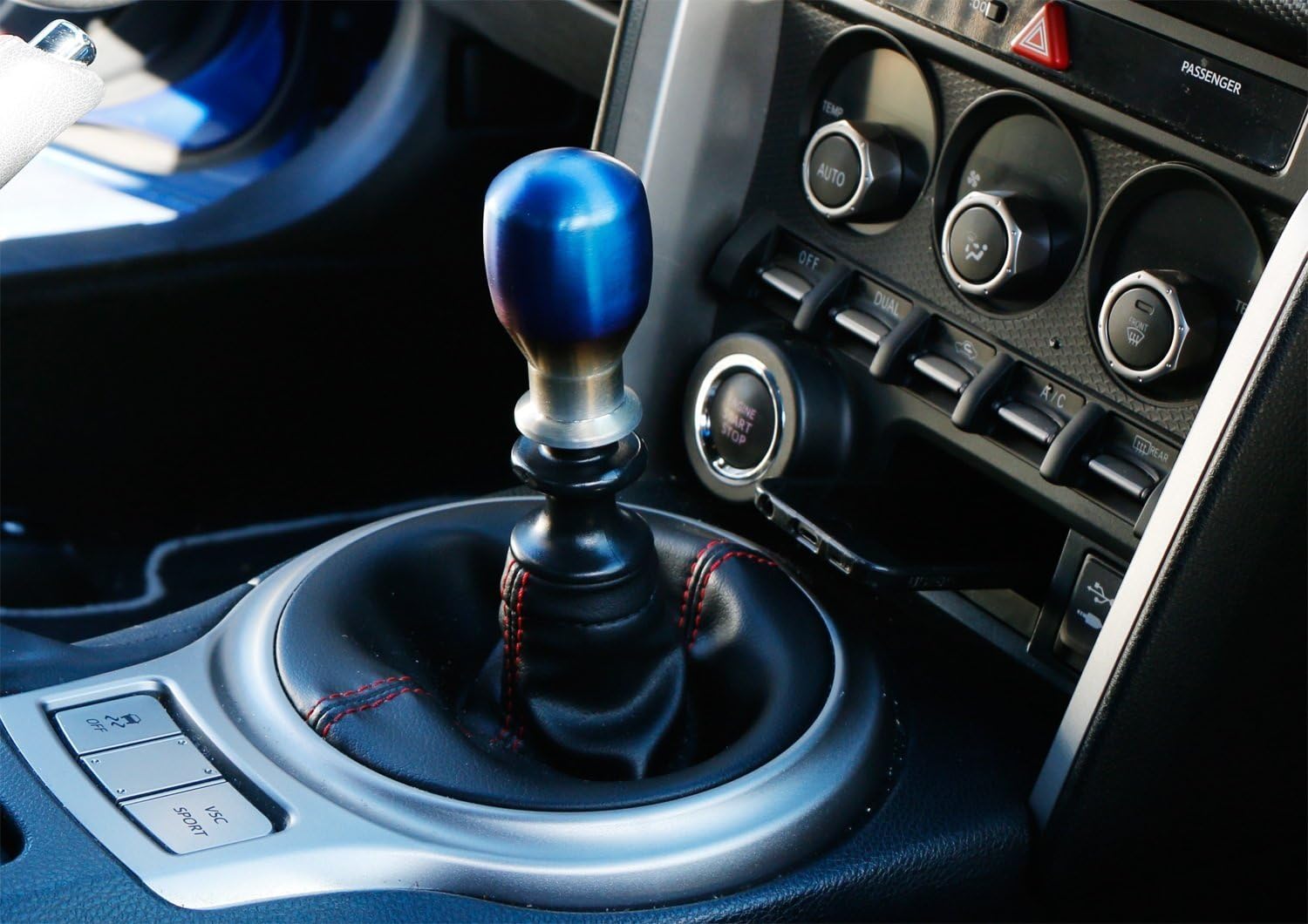 iJDMTOY Burnt Titanium Finish JDM Drop Shape Shift Knob Universal Fit Compatible with Most Car 4 5 6 Speed Manual or Automatic etc.
