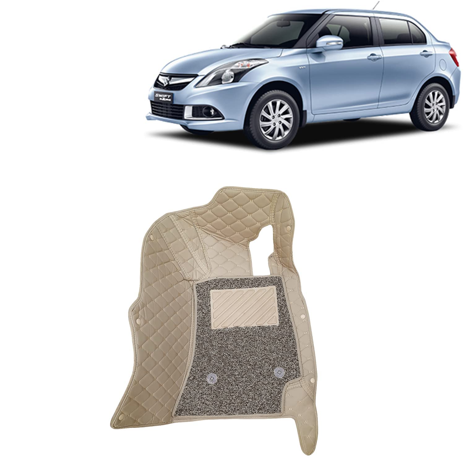 KINGSWAY® 7D Car Floor Foot Mats for Maruti Suzuki Swift Dzire (2012