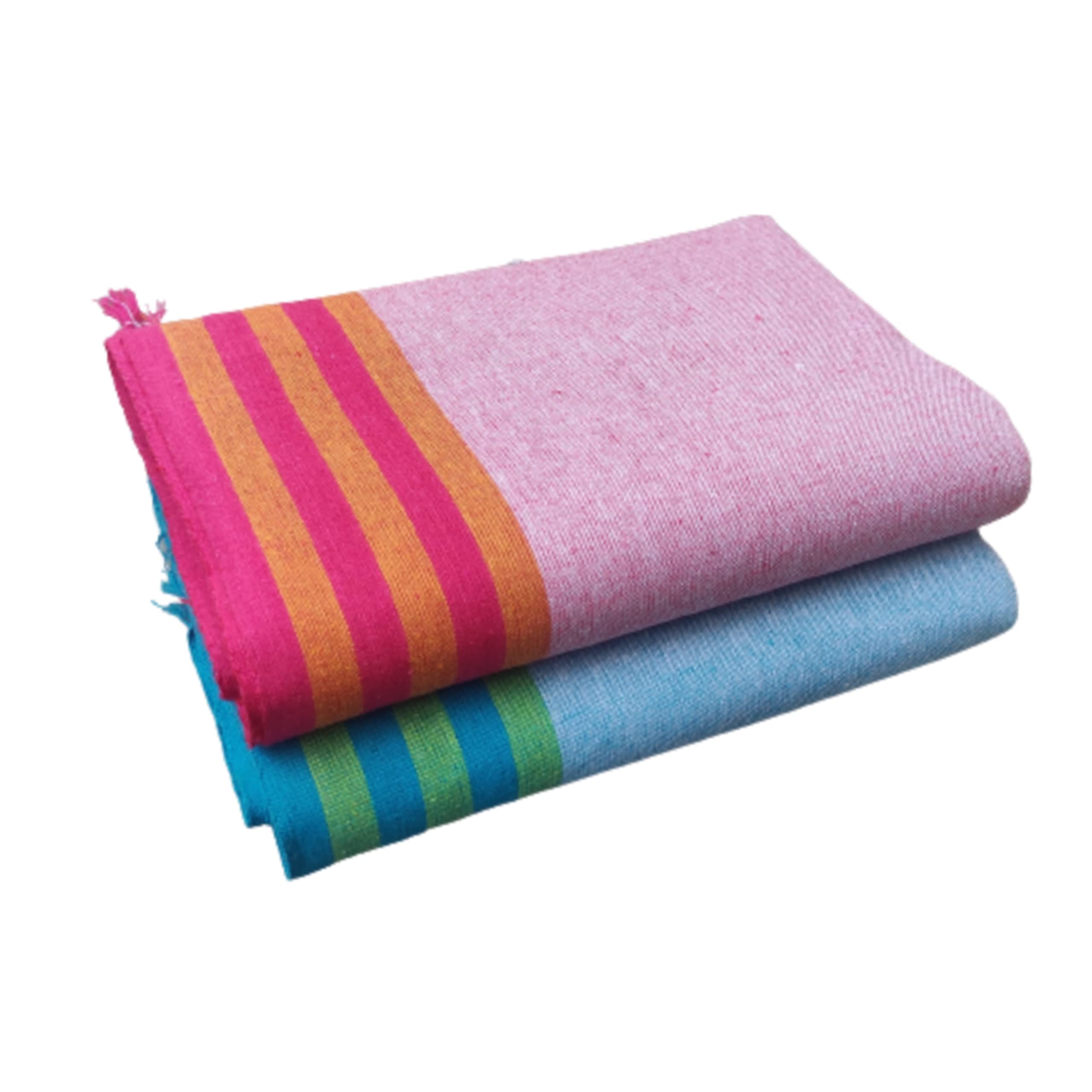 KNSSKNSS 100% PureCotton Printed Lungis for Men 2 Meter (Multicoloured Pack of 2)