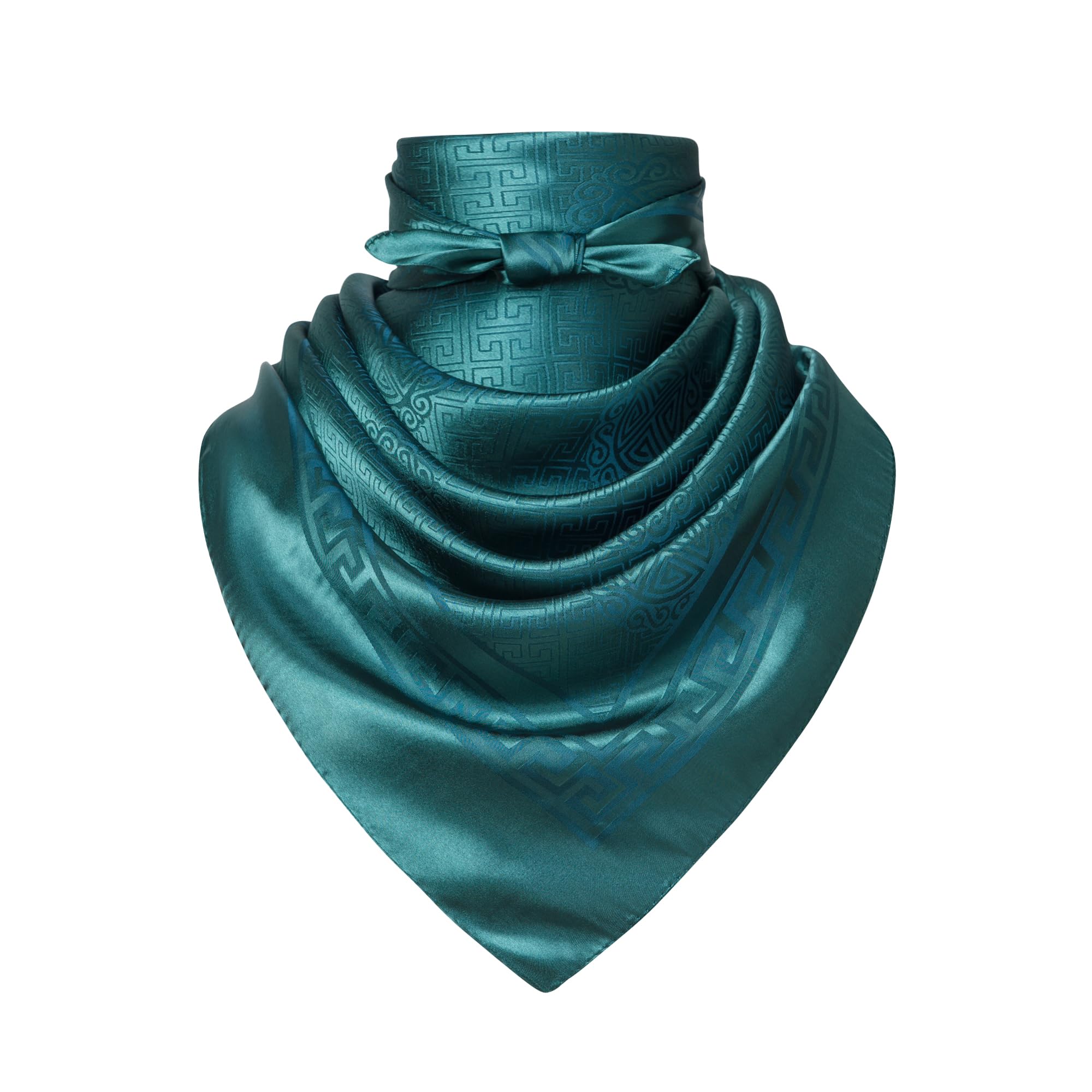 35" Men's Large Square Jacquard Scarf - Cowboy Wild Rugged Style, With Gift Packed