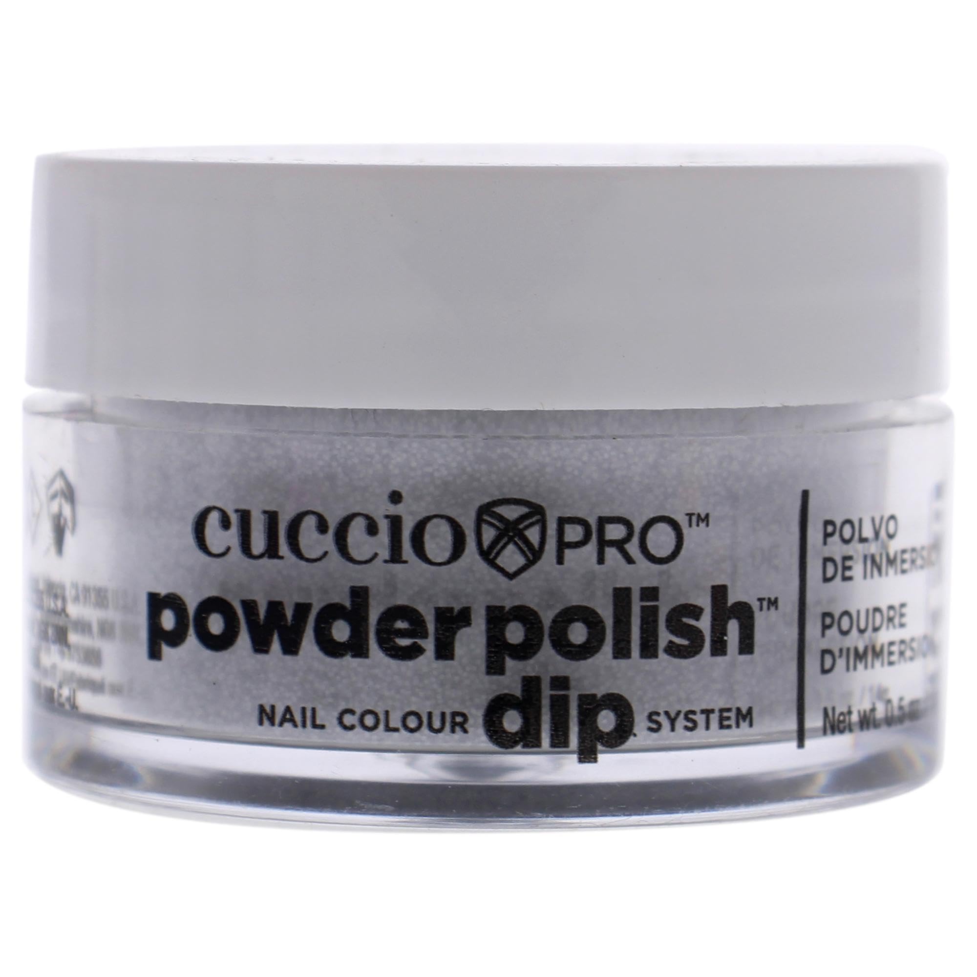 Cuccio Pro Powder Polish - Nail Colour Dip System - Silver Glitter 14g (5559-5)