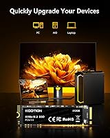 Vista 6 de KOOTION Unidad interna de estado sólido PCIe 3.0 M.2 de 512 GB PCle 3.0x4 SSD NVMe M.2 2280 SSD interno hasta 3500MB/s PCIe Gen 3 NVMe SSD Menos