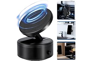 Electric Vacuum Magnetic Suction Car Phone Mount, 360° Rotatable Holder
