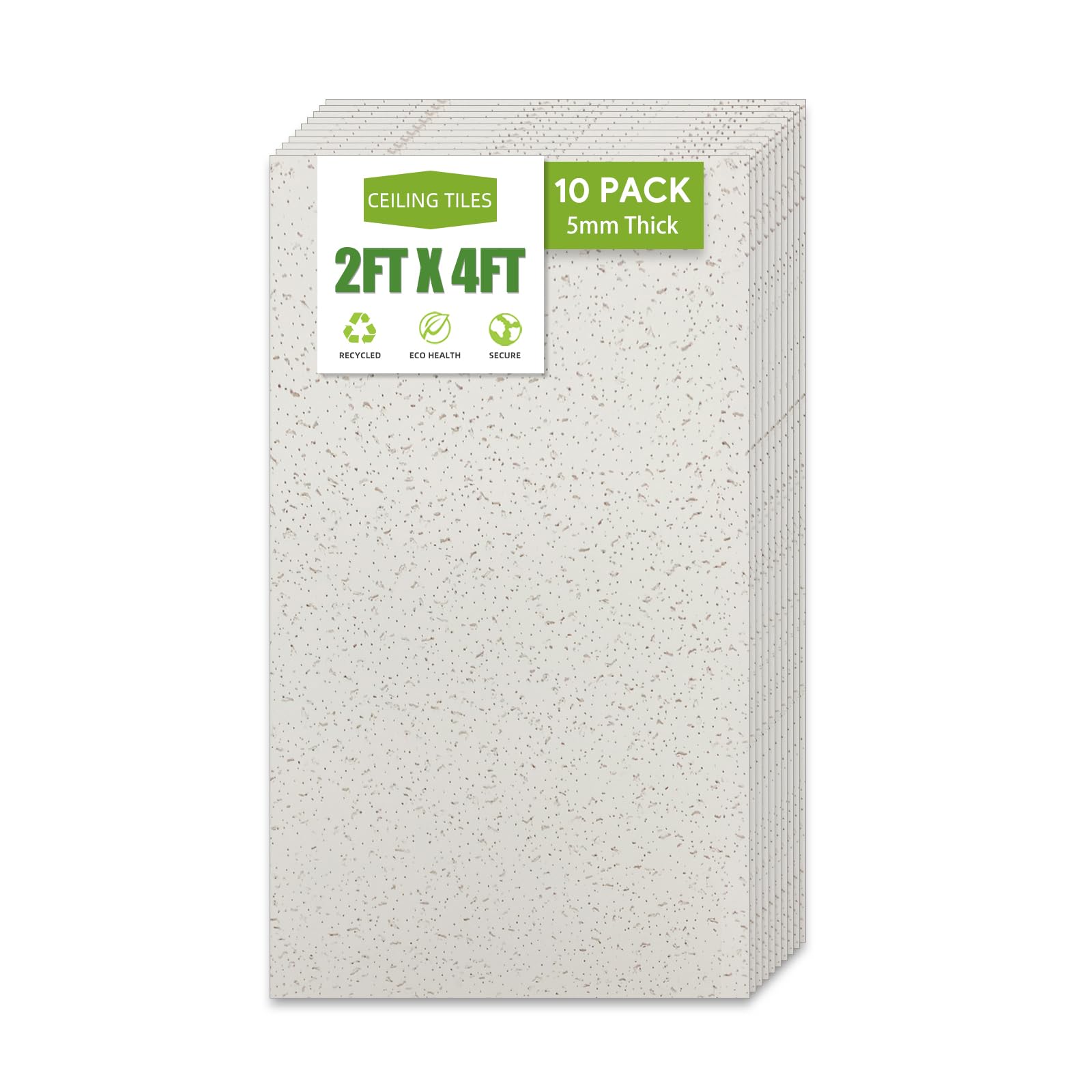 Photo 1 of **MINOR DAMAGE TO ALL CORNERS. DIRT**2ft x 4ft Printed Pro Ceiling Tile?Drop Ceiling Tiles 24 x 48in. Waterproof, Washable and Fire-Rated - Reusable - High-Grade PVC to Prevent Breakage-Package of 10 Tiles