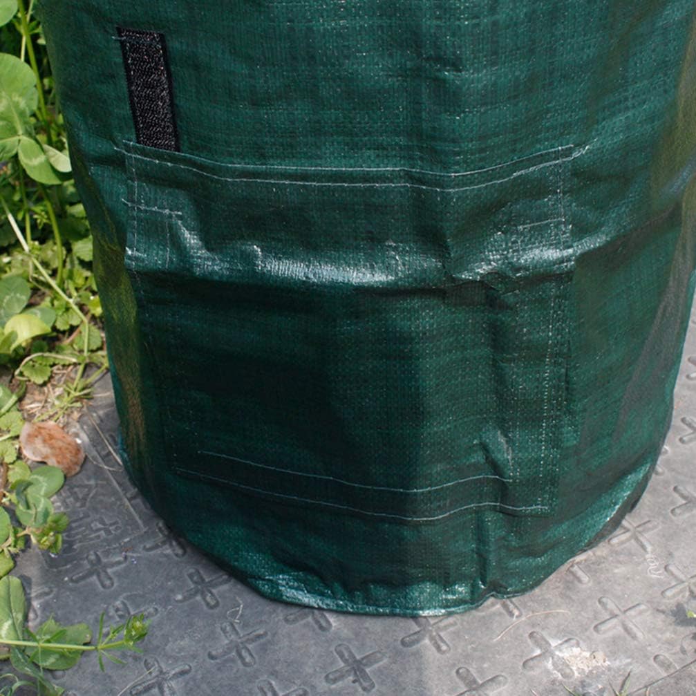 YARNOW 58L Garden Trash Can Canvas Garden Waste Bag Pop-up Reusable Yard Leaf Bag Holder for Lawn Pool Courtyard Garden(Green) : Patio, Lawn & Garden