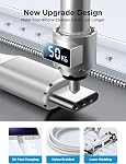 USB C Cable [6ft] Type C Charger Cable 3.1A Fast Charging Nylon Braided USB A to USB C Charge Cord for Samsung Galaxy S25 S24 S23 S22 S21 S20 A12 A13 A14 A15 A16 A32 A53 5G Android Phone Tablet PS5 LG