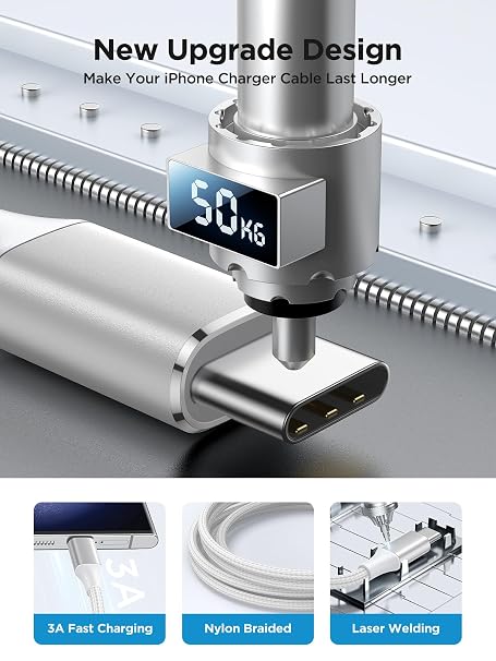 USB to USB C Cable 2M USB Type C Charger Cable Fast Charge Charging Lead Nylon USB A to USB C Charger Cable for iPhone 15 16 Samsung Galaxy S20 S21 S8 S9 A12 A54 Note 20,Switch,iPad