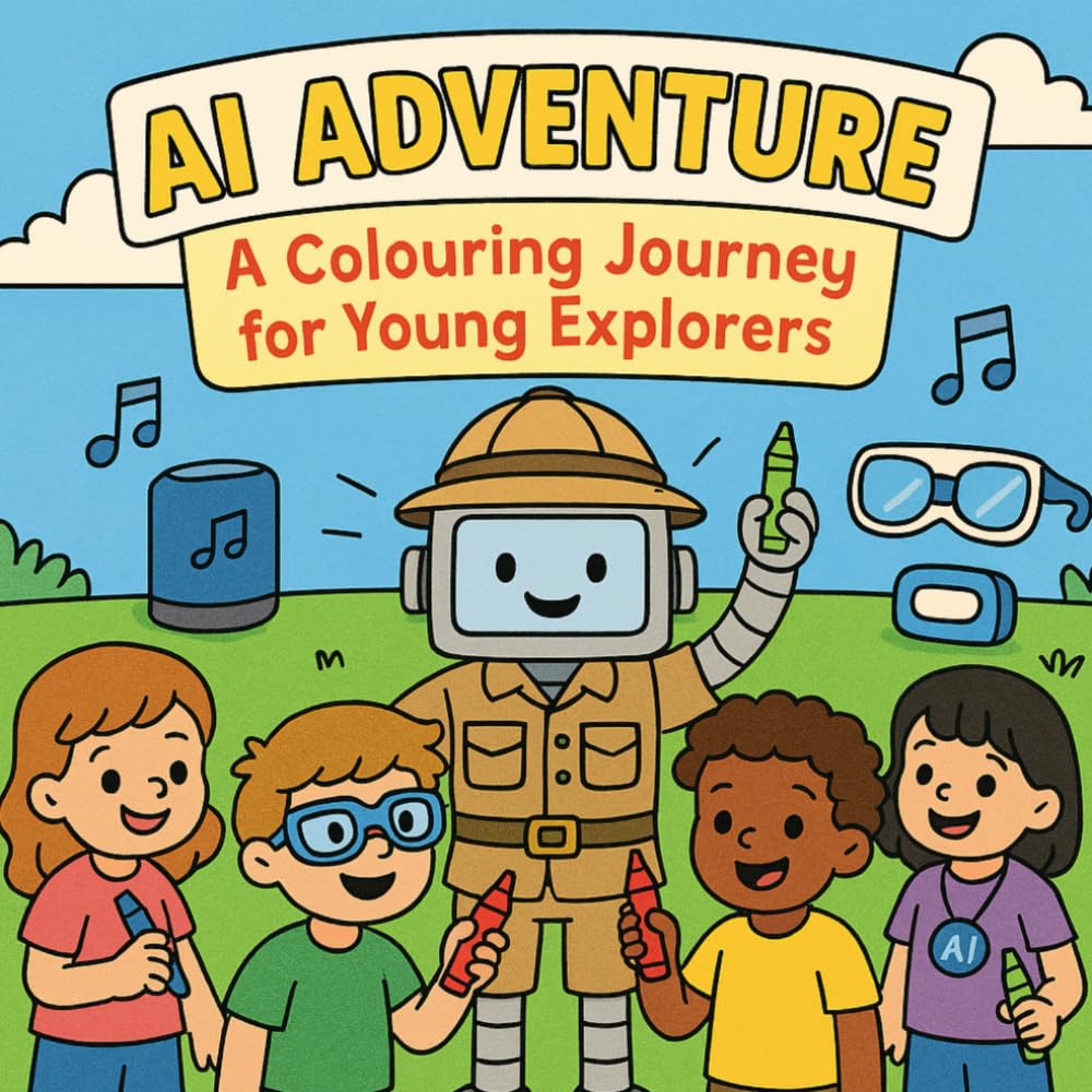 AI Adventure: A Colouring Journey for Young Explorers