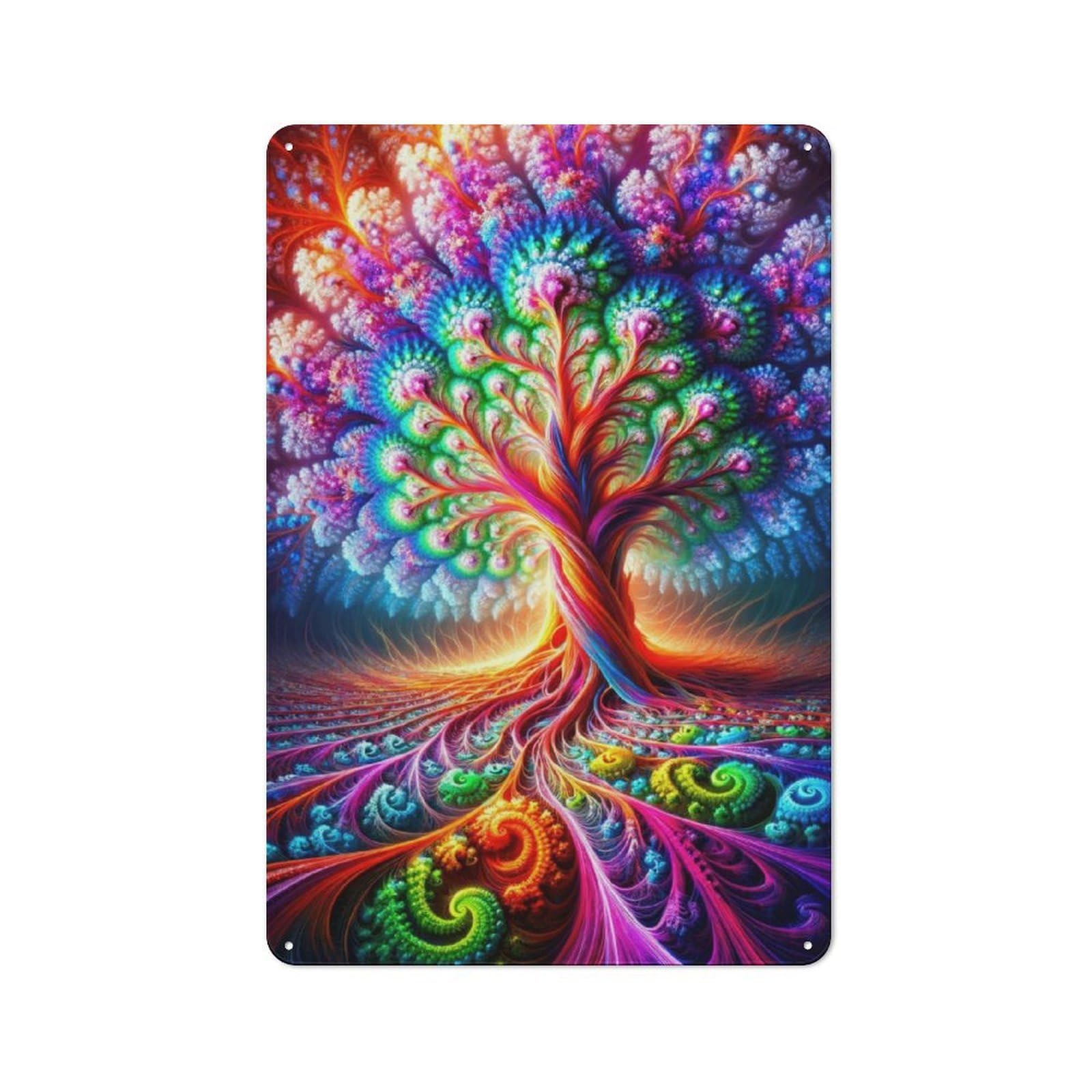 Junmoney Arboreal Symphony Metal Plaque 30X20cm With For Pub Or Café, Rustic Decor, For Garage, Workshop And Man Cave Decoration