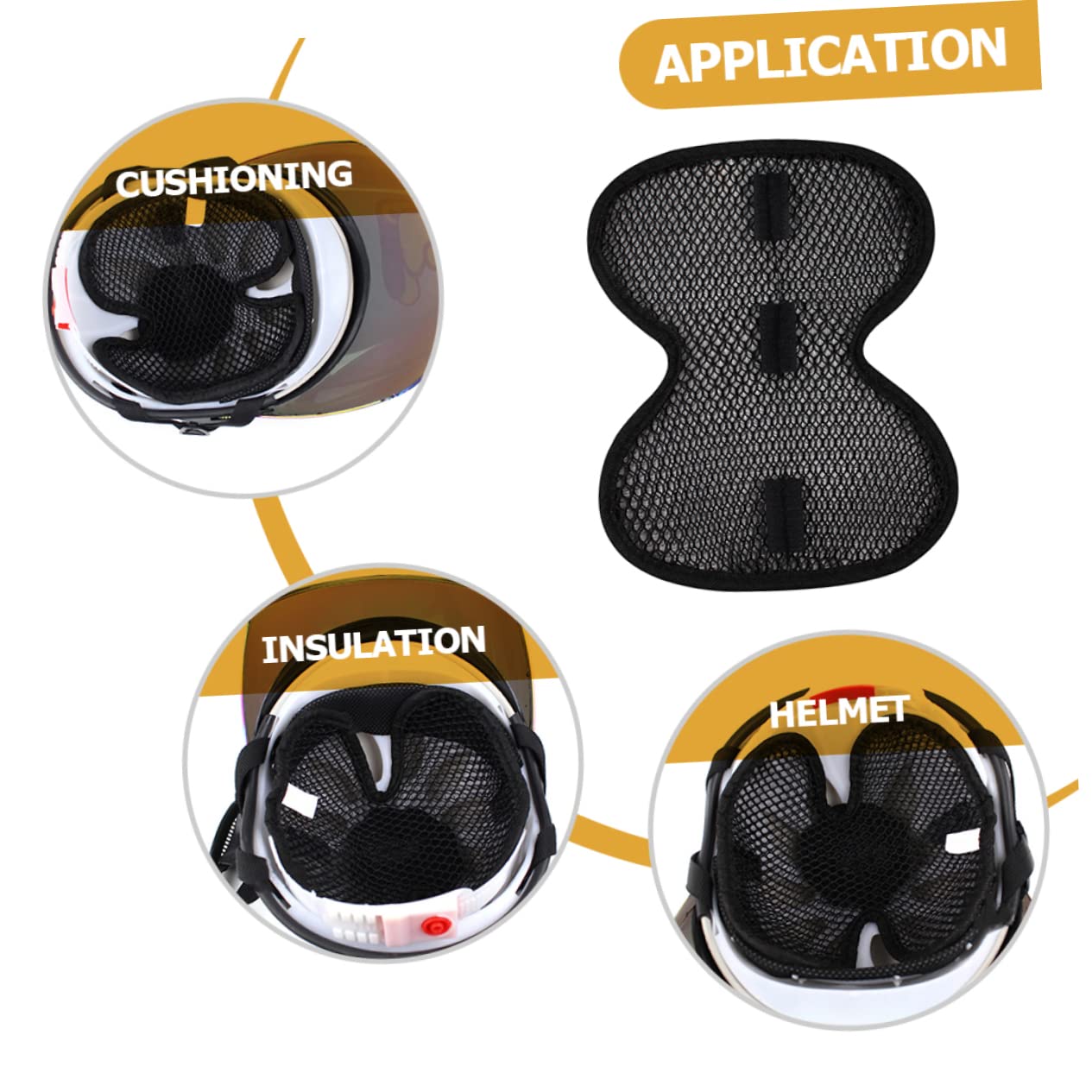 GANAZONO 2pcs Breathable Helmet Pad Electric Inner Liner Comfortable for Cycling Gear Soft and Design for Enhanced Riding