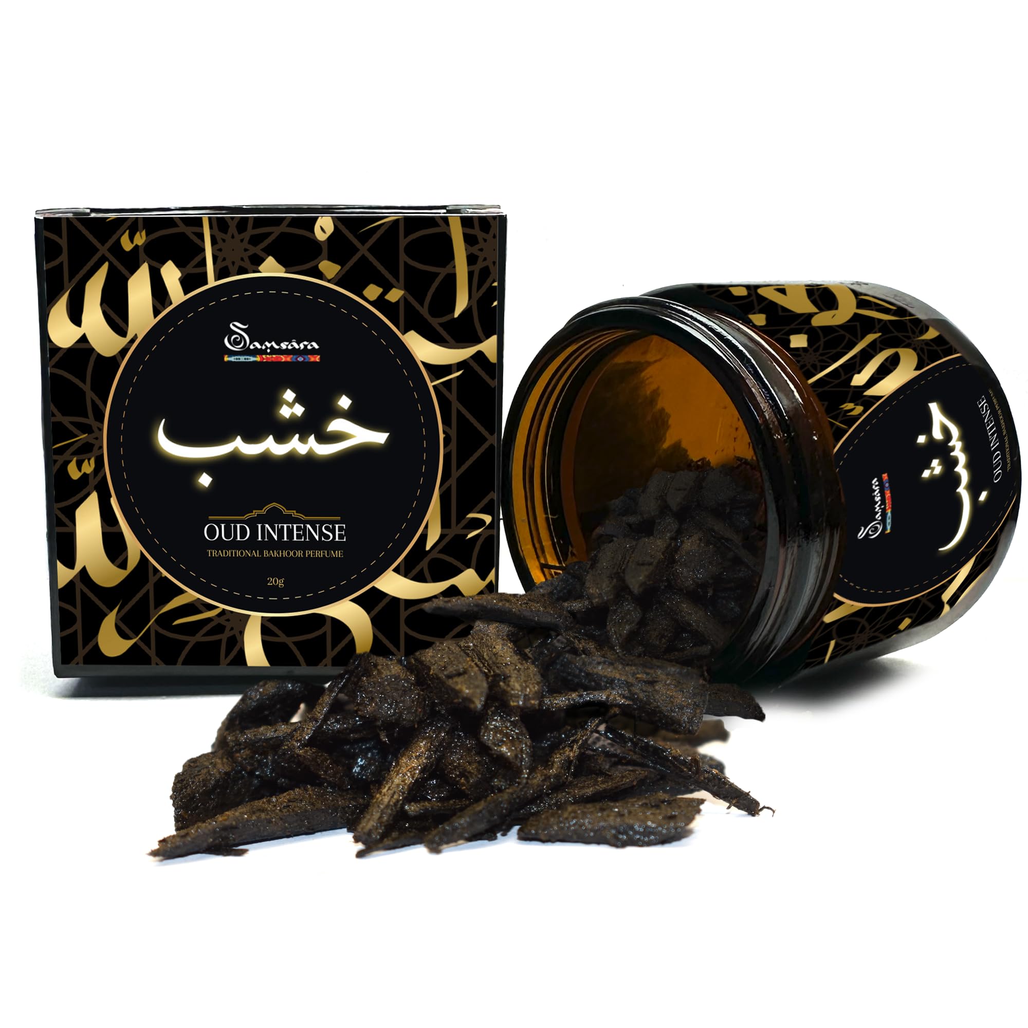 Samsara Bakhour [20 g] ULTRA DURATA - Parfum arabe pour femmes et hommes | Bois d'oud pour cheveux, corps et vêtements | Fabriqué à Dubaï (Faris Oud)