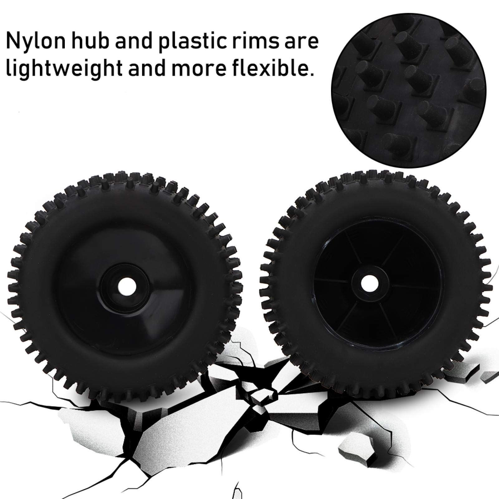 Neumático de Coche RC, neumático de Goma de 155 mm Piezas de Mejora de Rueda de Cubo de 82 mm para Monster Truck 1/8 RC Racing Car