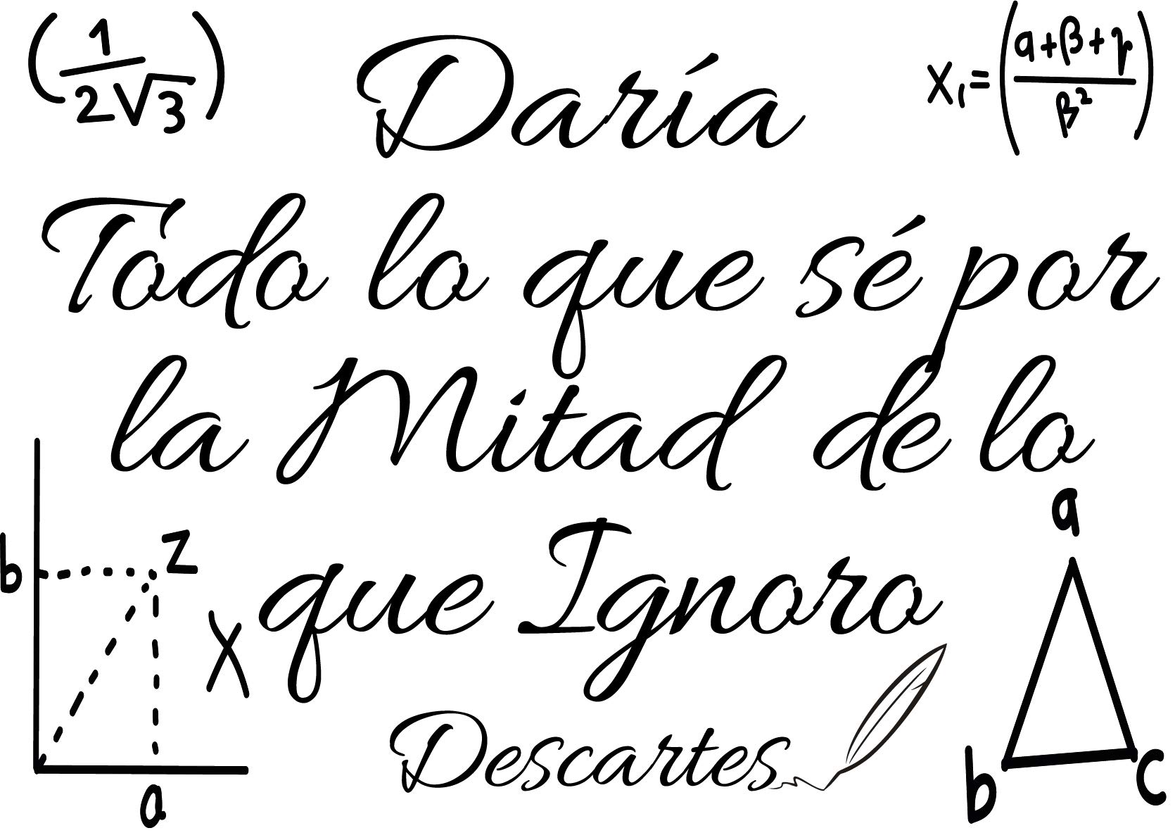 Vinilos de pared decorativo con frase decorativa motivadora "DARÍA TODO LO QUE SÉ POR.." Pegatinas decorativas pared. Decoración casa Docliick DC-19165