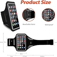 Vista 5 de Soporte de teléfono para correr Brazalete celular para iPhone 11 12 13 14 15 Pro Max XS X XR Plus Galaxy