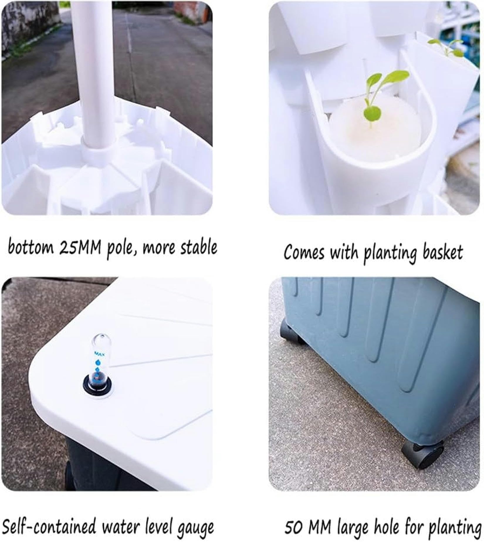 Système de Culture hydroponique Tower Système de Culture hydroponique Tower Kit de Jardin intérieur 8 couches/10 couches/12 Couches Ensemble de Culture Complet