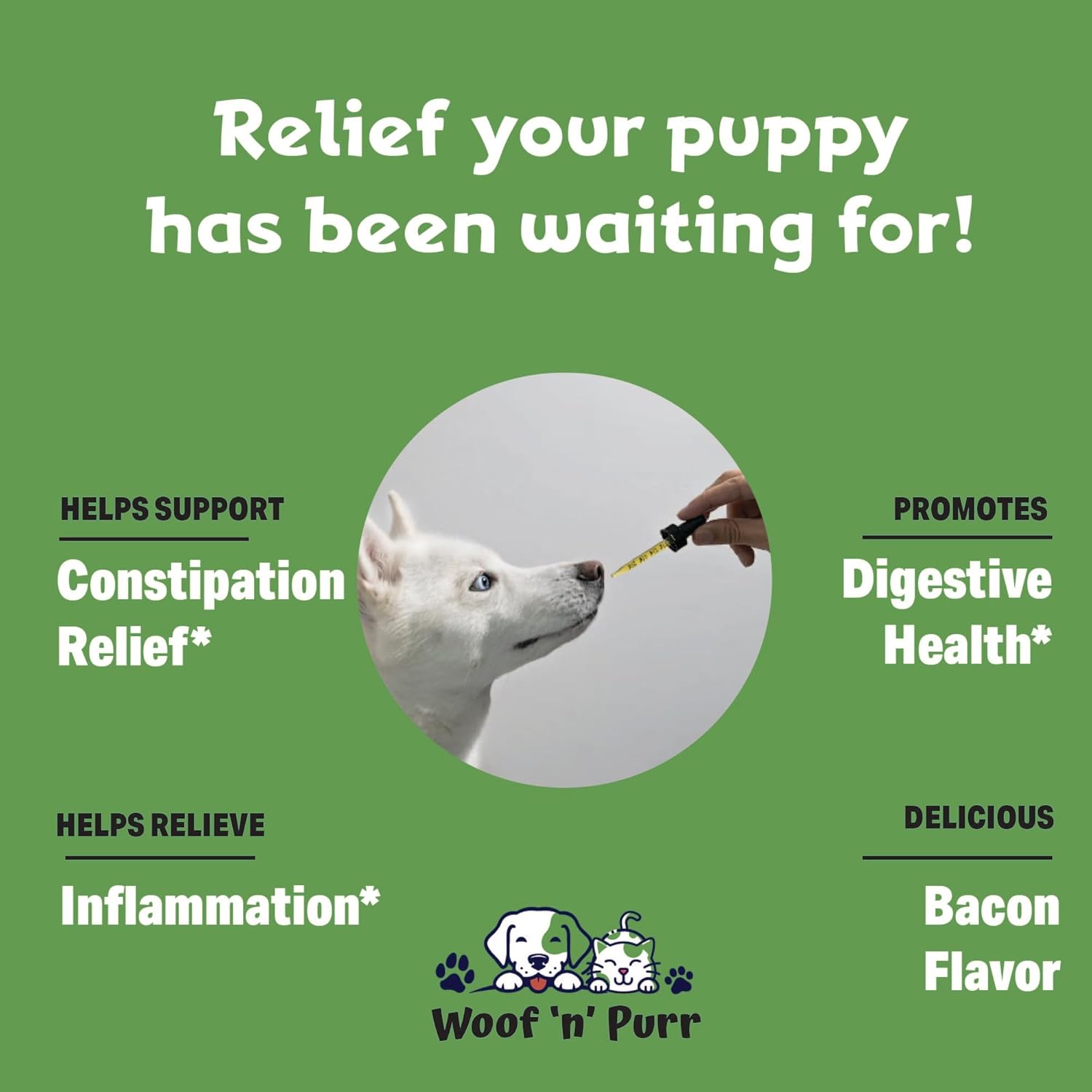 Constipation Relief for Dogs - Dog Constipation Relief - Dog Constipation - Dog Laxative for Constipation - Dog Laxative - Laxative for Dogs - Dog Laxative for Blockage - 1 fl oz - Bacon Flavor - Image 3