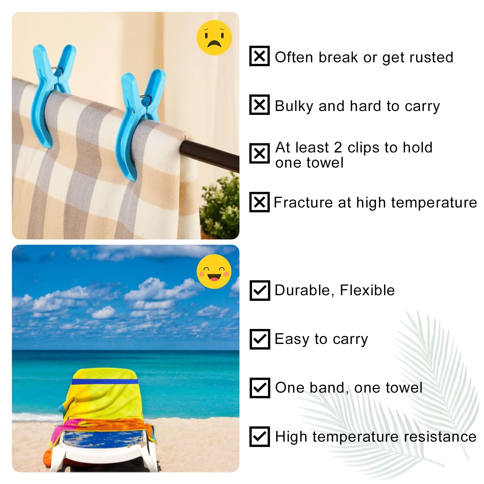4 Stuks Handdoek Banden Siliconen Strandlaken Banden Rekbare Handdoek Banden Cruise Essentials