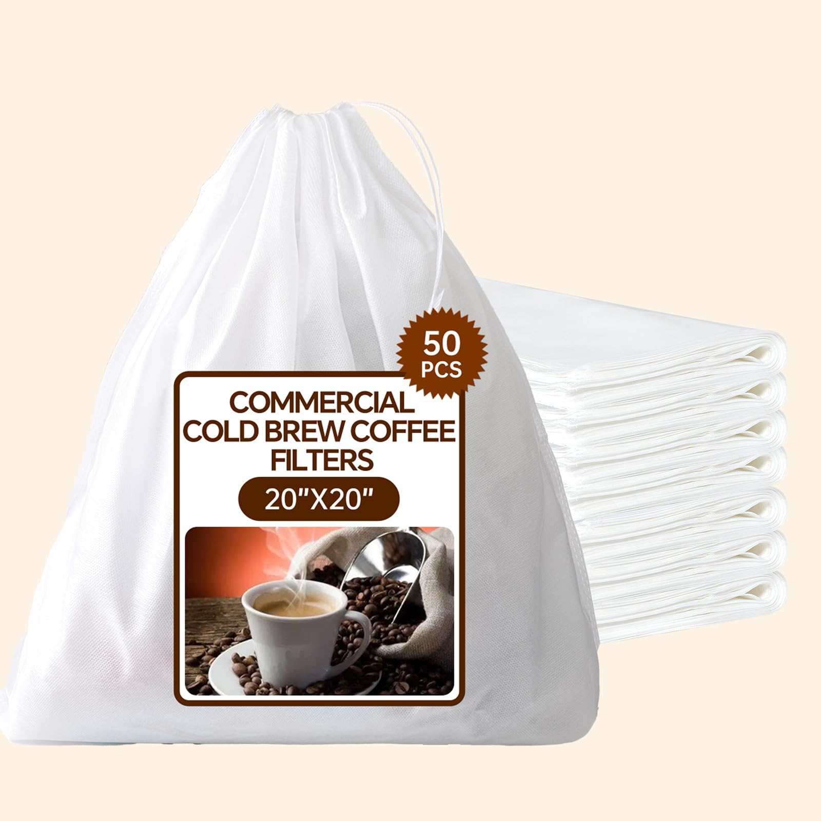 Commercial Cold Brew Filters - 50 Pack -2 Commercial Cold Brew Filters - 50 Pack -2