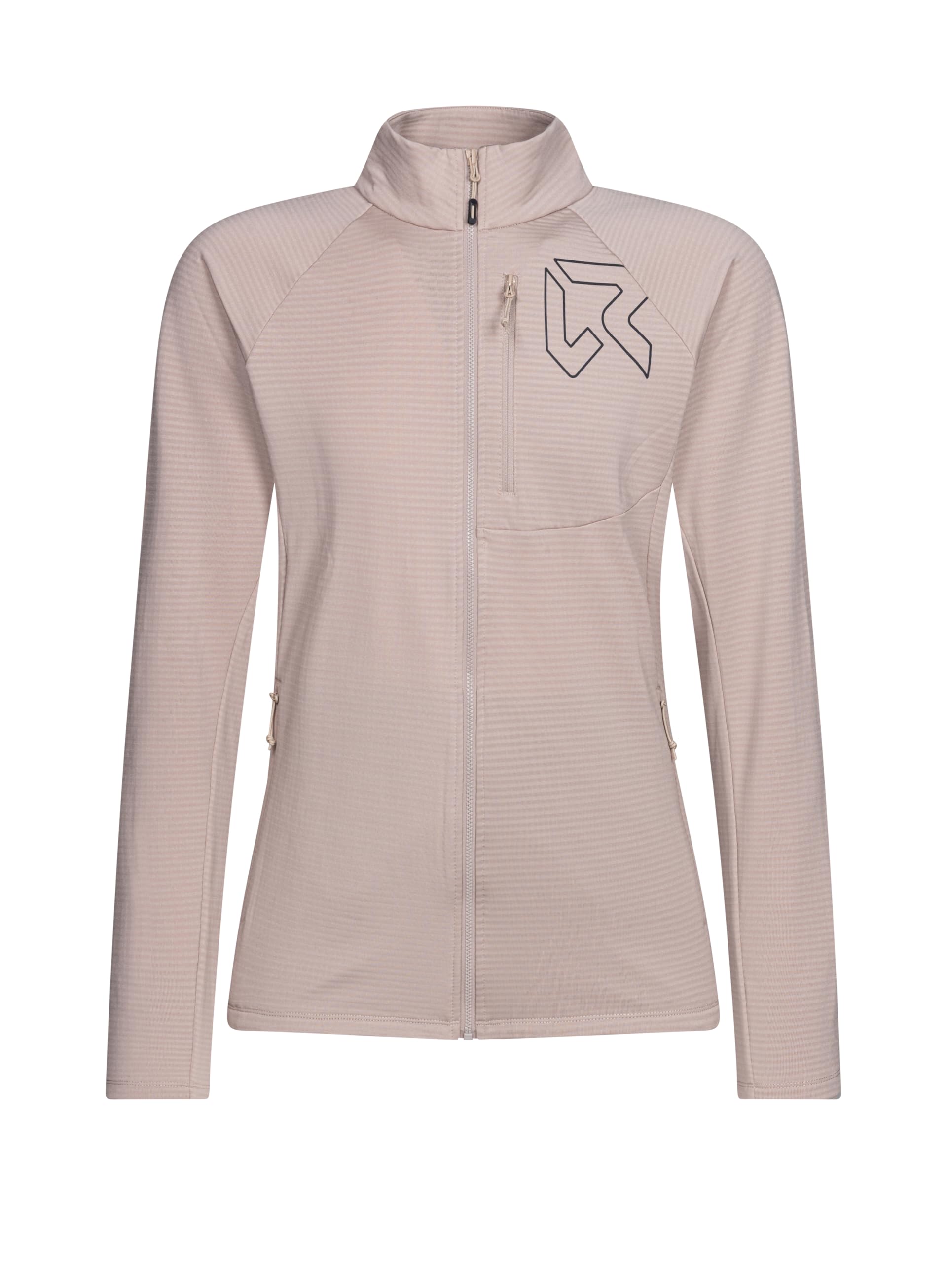 Rock Experience | Arrows Mock Neck Man Fleece | Mountain Technical Sweatshirt | Outdoor Beige