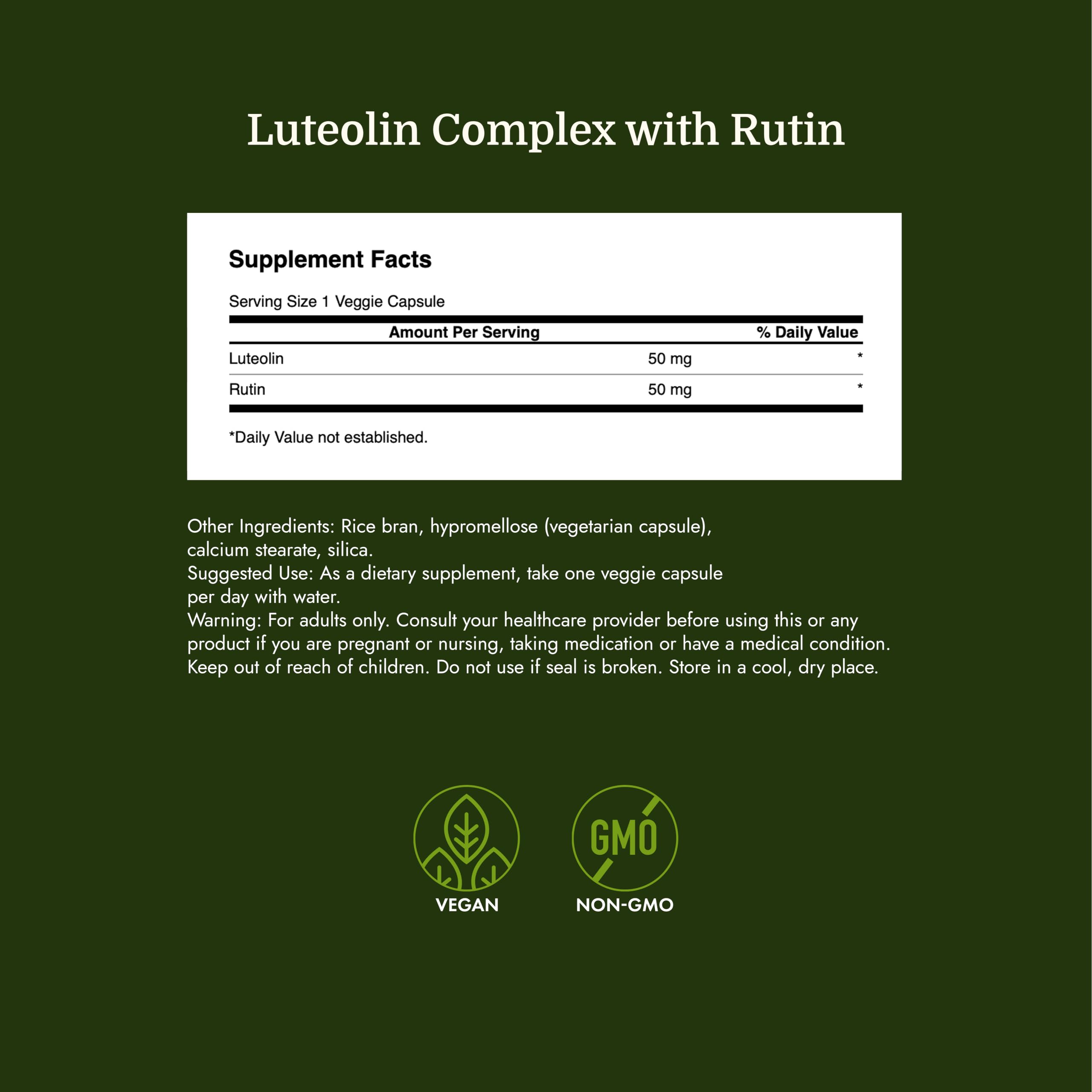 Swanson Luteolin Complex with Rutin, 30 Veggie Capsules — Amazon image 4