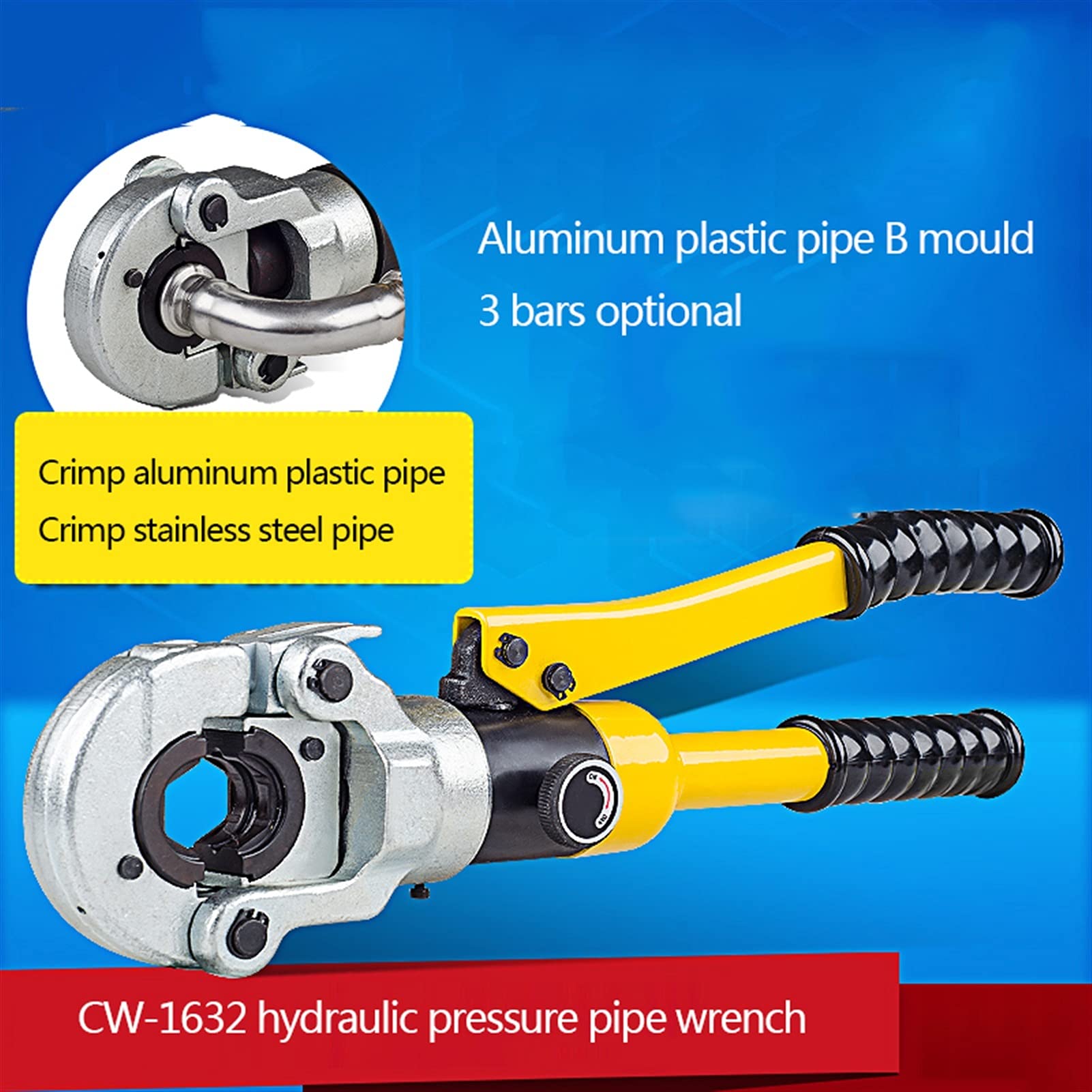 CW-1632. Hydraulik Hydrauliczny Klucz do rur aluminiowy Rura ze stali nierdzewnej Ciężarki rurowe Ciężarówka, Ciężki obowiązek