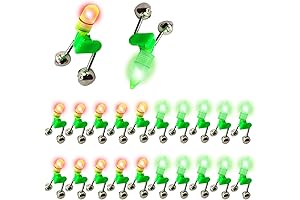 HLOGREE 20-Pack Glow in the Dark Pole Fishing Bells