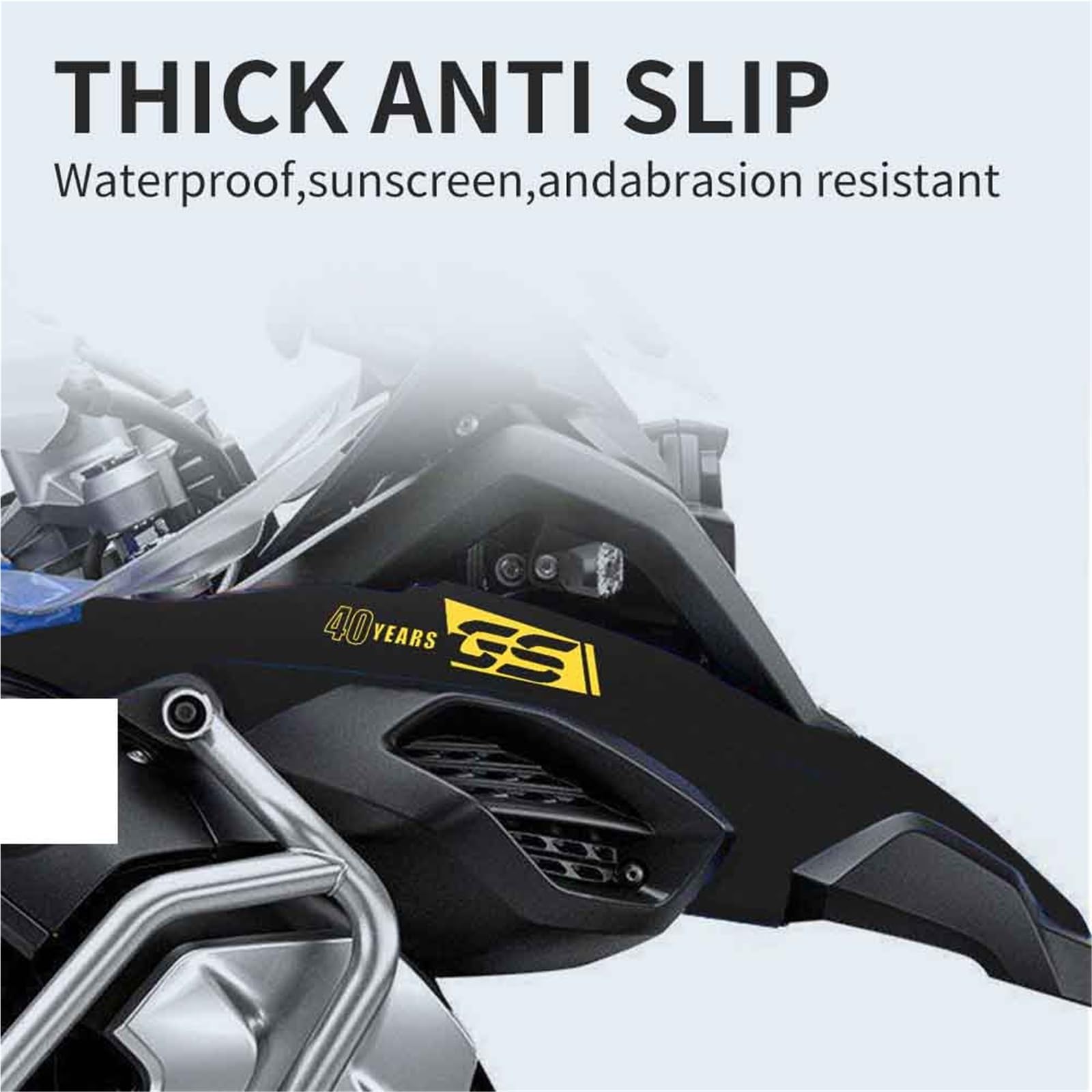 Dla BMW GS 1250 R Adventure R1200GS ADV GS1200 R1200 2013-2024 naklejka z motywem kości ryby PCW ochraniacz na zbiornik motocyklowy pasuje