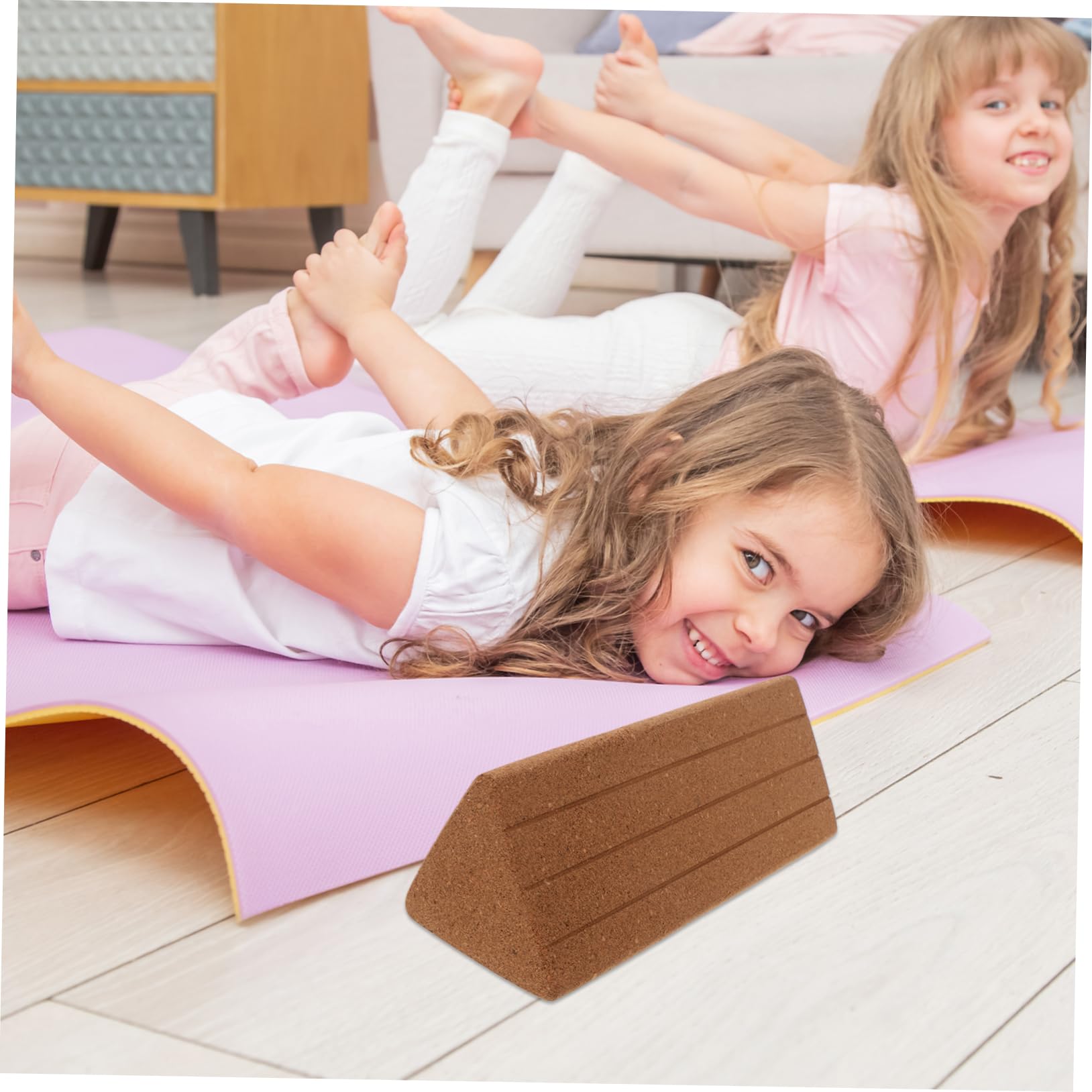 BESPORTBLE Bloques De Yoga De Corcho De Alta Triángulo Adaptable Para y Ejercicios Accesorios Para y Fitness De Cintura y Abdomen Principiantes