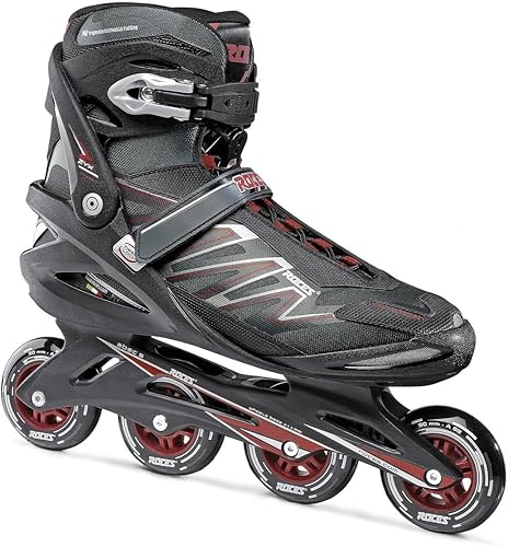 ROCES Big ZYX - Patines en línea cómodos y transpirables para hombre  Hebilla de memoria, correa de potencia, sistema de cordones rápido B, marco de