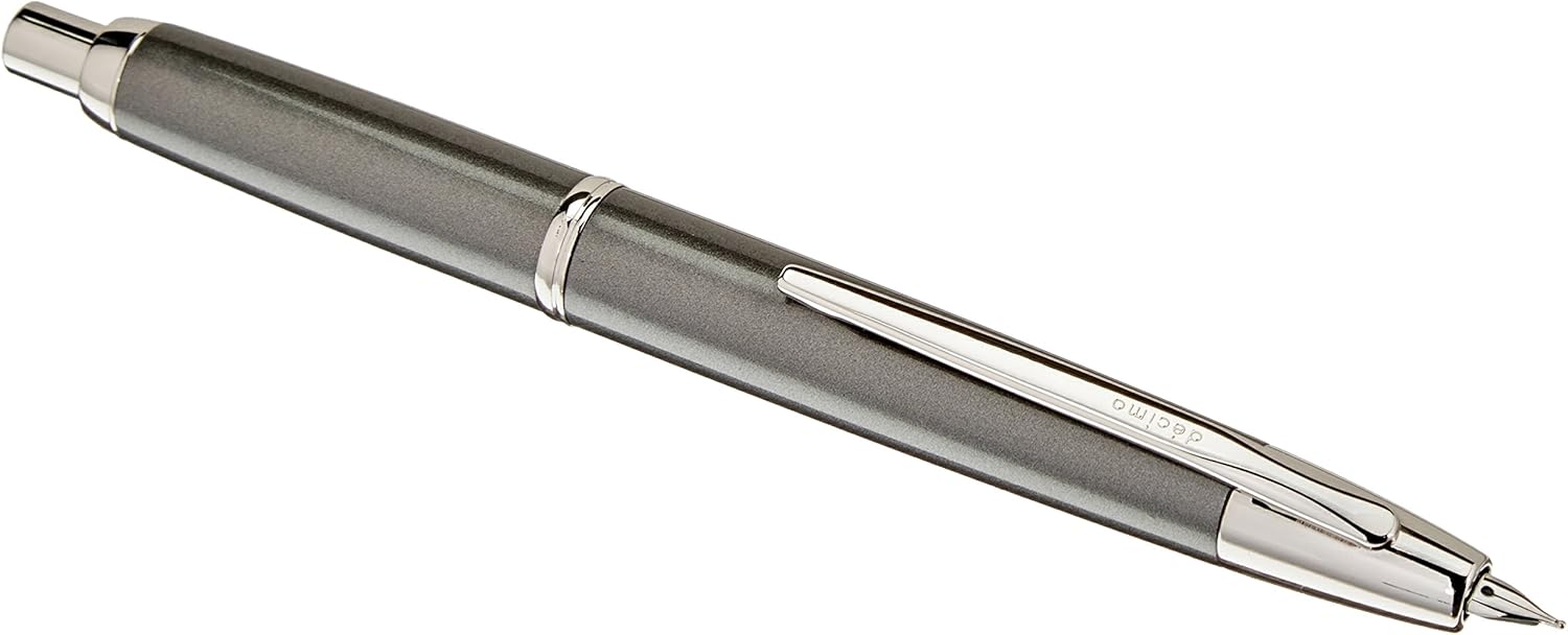 Pilot Fountain Pen Capless Decimo, Black Body, F-Nib (FCT-15SR-B-F)