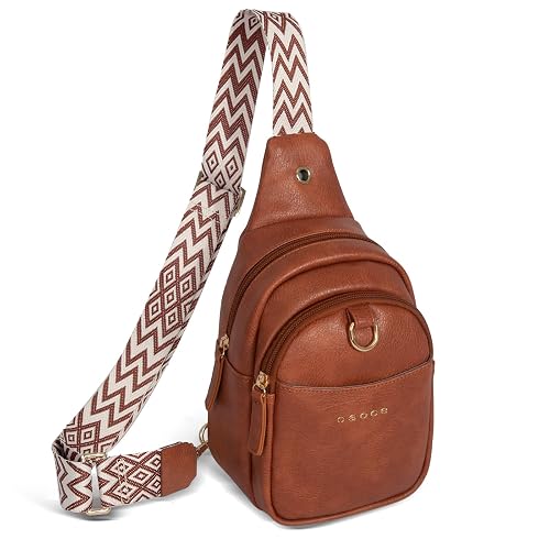 OSOCE Crossbody Bag for Women, Sling Bag Anti Theft, PU Leather Chest Purse