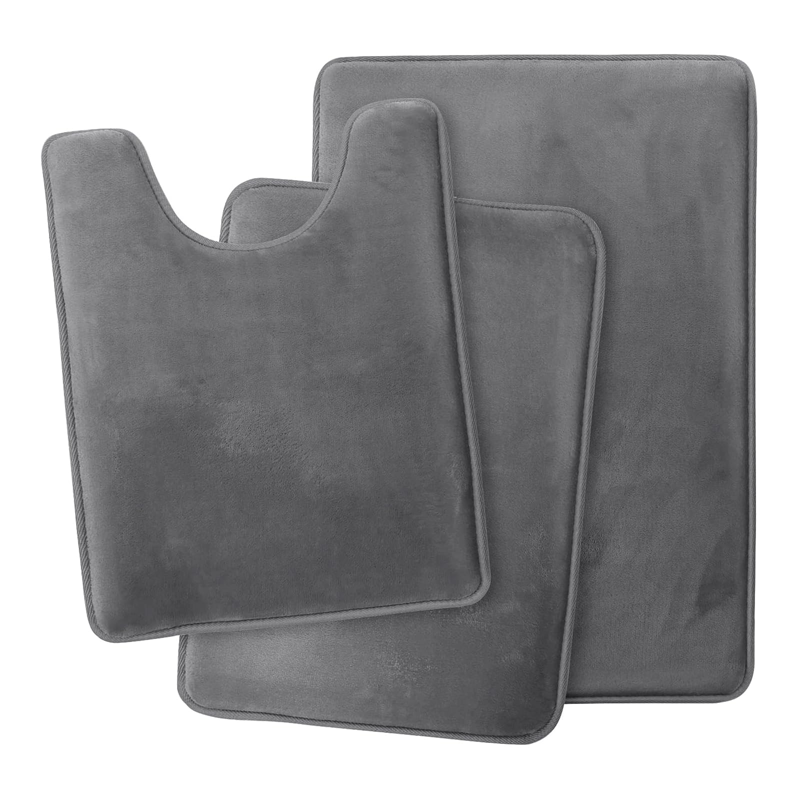 Buxuaaaa Foam Toilet Bath Mat U-Shaped Bathroom Rugs Super Absorbent Nonslip Foot Mats European Shower Carpets Decoration Bathroom Rugs