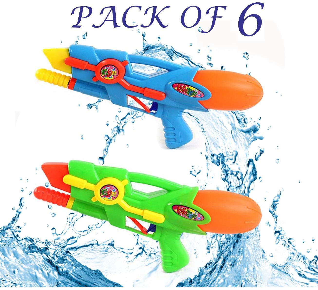 Buy 6 Pack Water Soaker Water Blaster Super Capacity Party and Outdoor