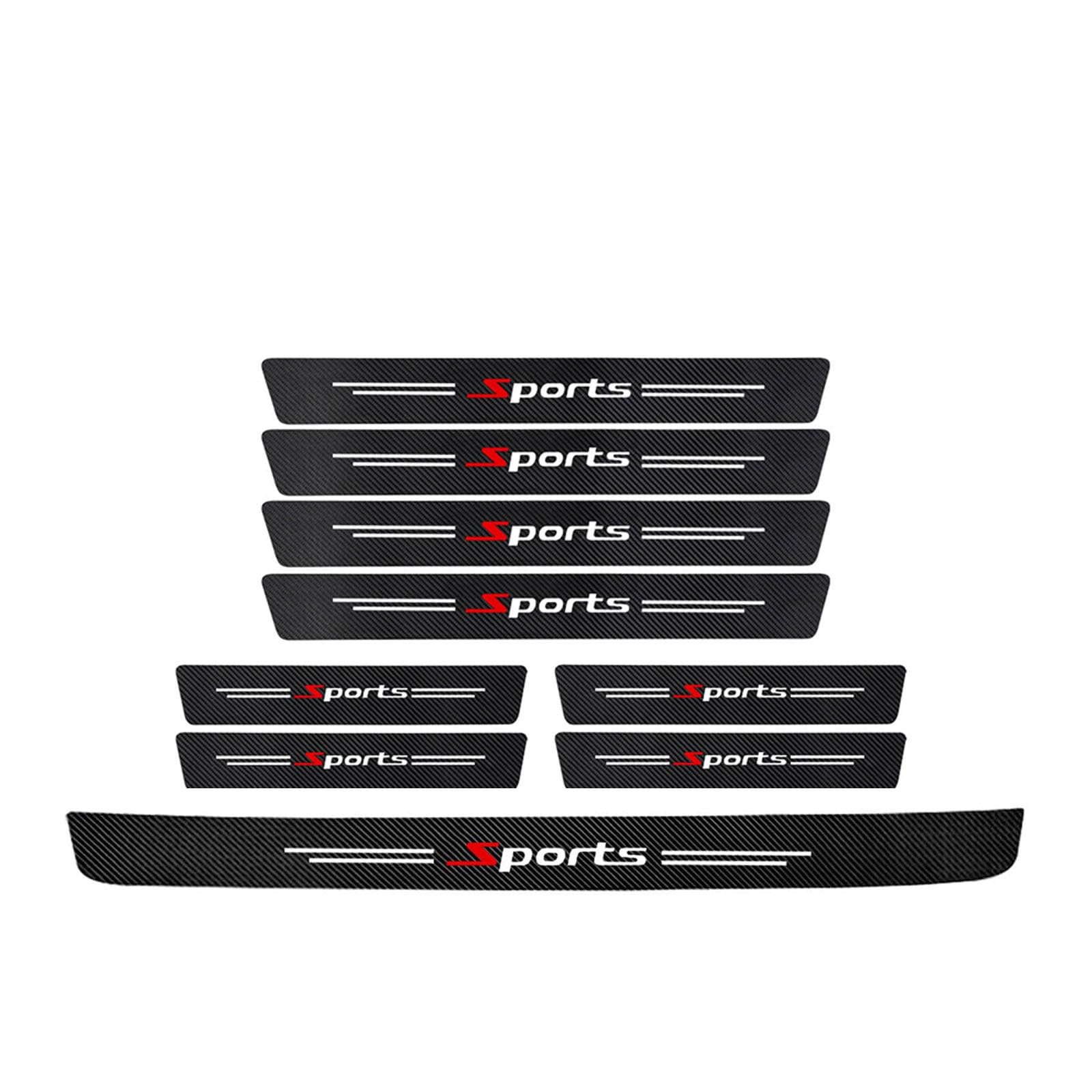 9x Carbon Fibre Door Sill Protectors for Skoda Octavia Mk4 NX 2020-2026