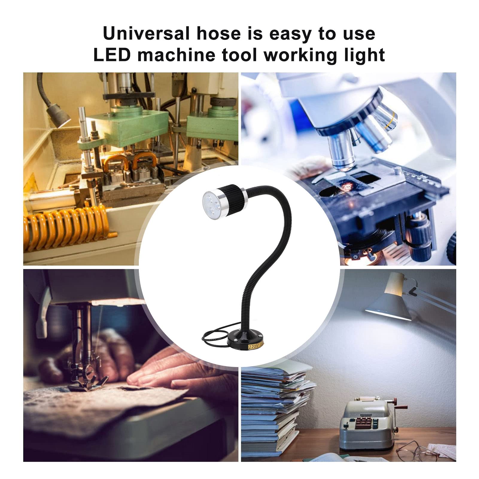 Magnetic Work Light, Led Spot Lamp, Led Lathe Machine Light with Flexible Gooseneck and Adjustable Magnetic Base - Image 4