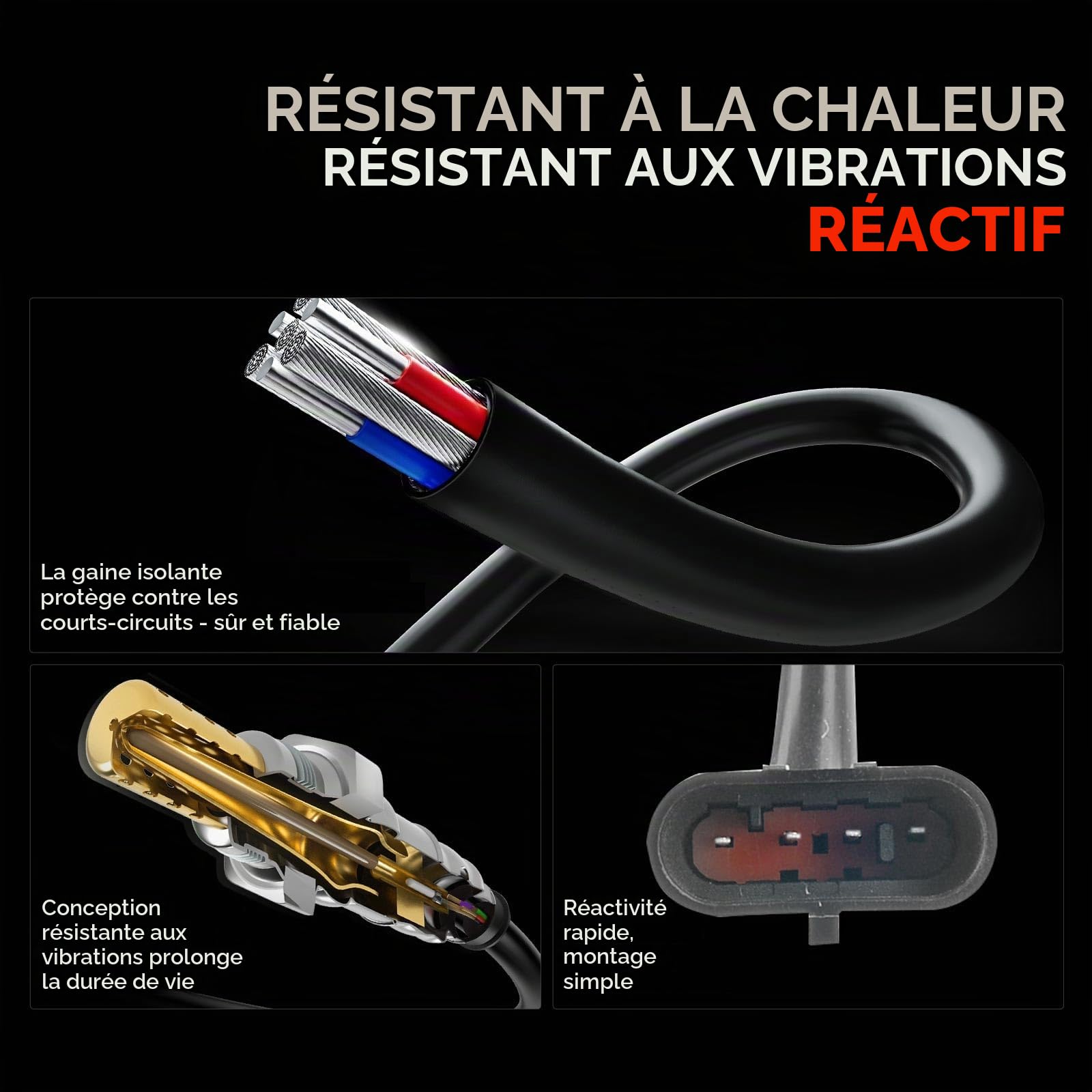 Frankberg Capteur d'Oxygène Sonde Lambda Compatible avec Punto Evo 199 Giulietta 940 147 937 Bravo II 198 Grande Punto 199 Remplacer# 250-24564