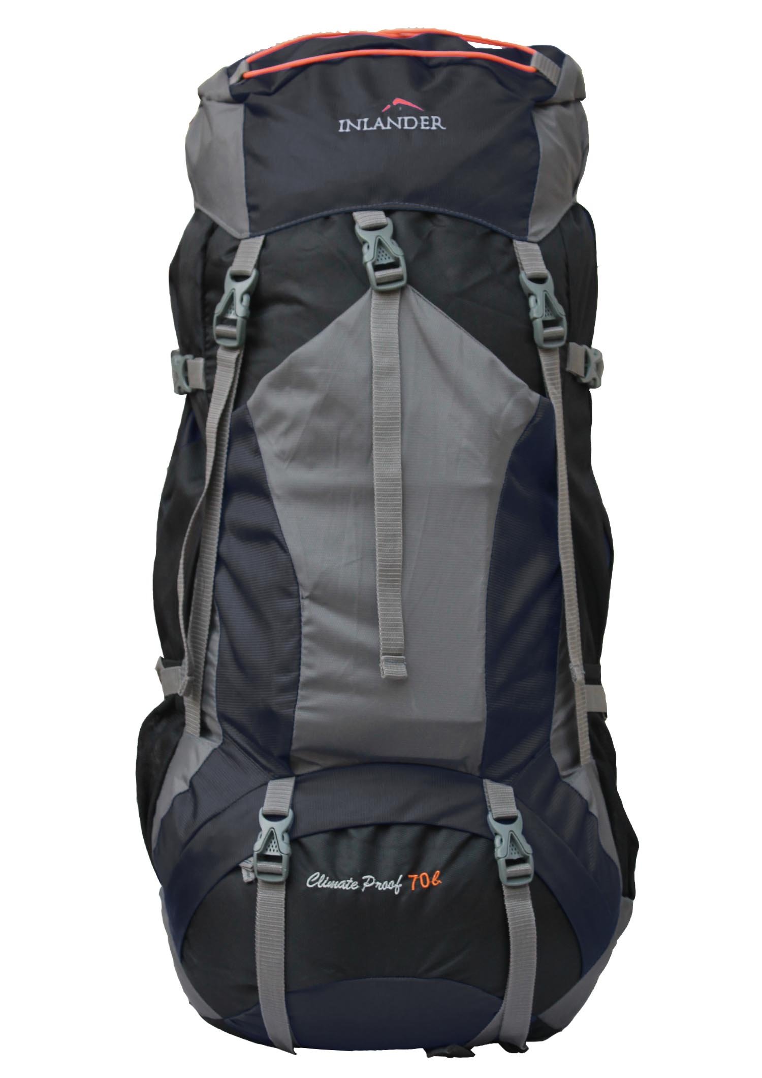 INLANDER 1007-1 Black Rucksack Backpack Bag for Travel Hiking Trekking & Camping for Men & Women