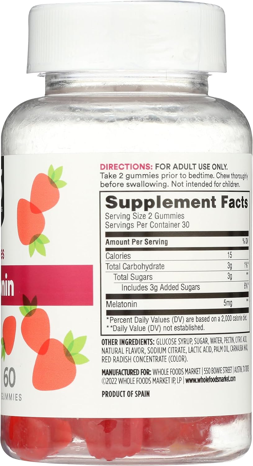 365 by Whole Foods Market, Gummy Melatonin 5 Mg, 60 Count