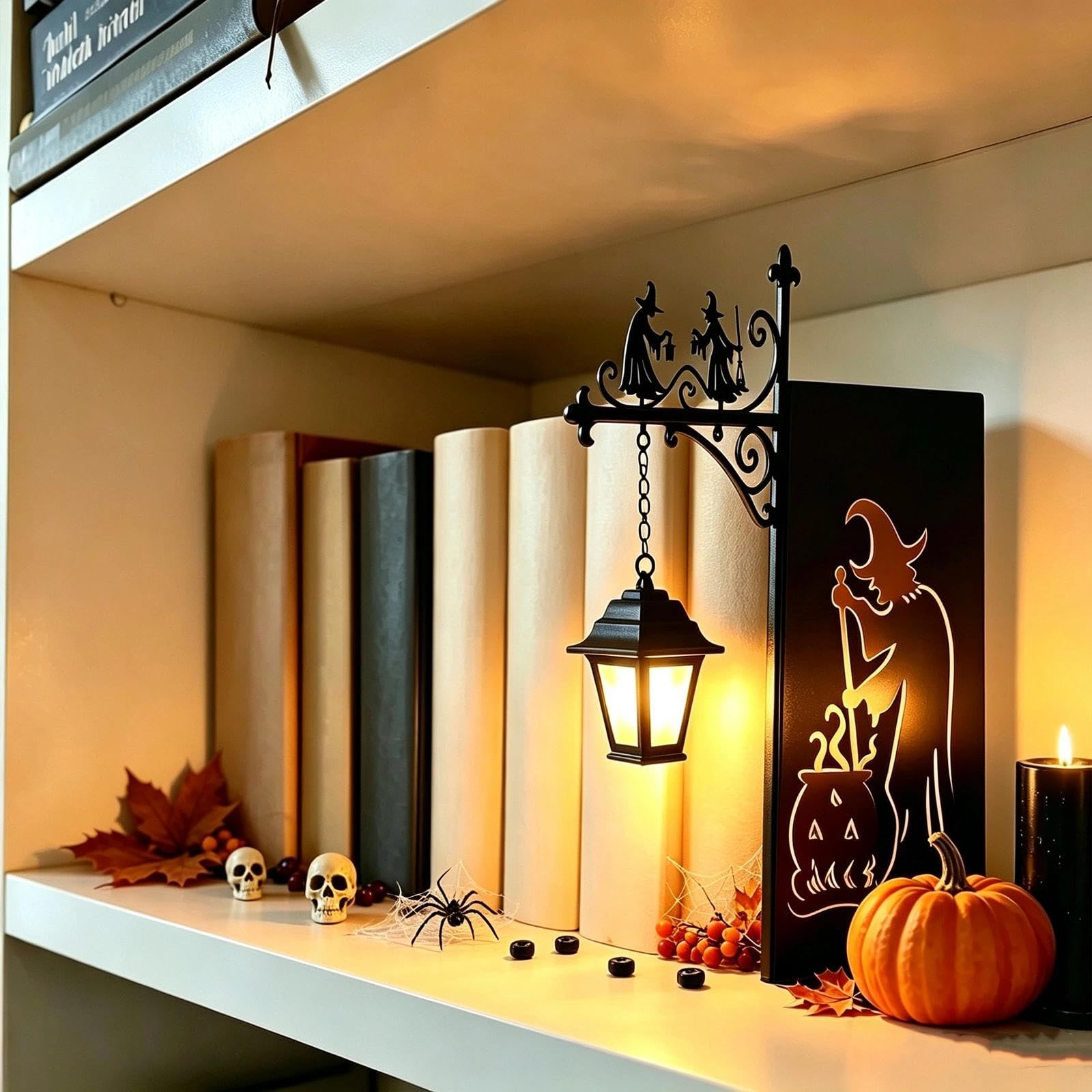 Library Lantern-Decorative Bookshelf Lighting, Reading Book Shelf Lights (Witch 1Pc)