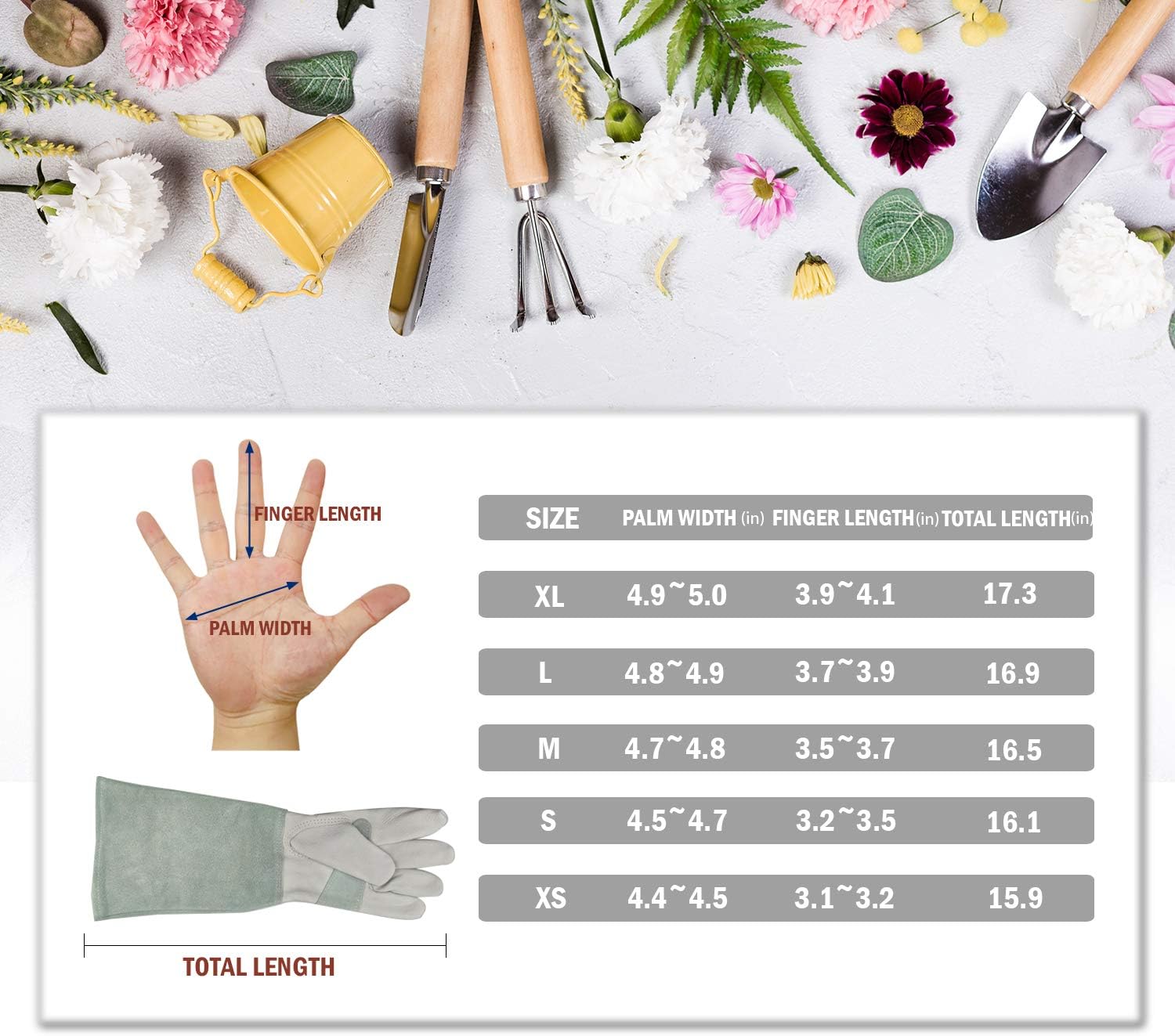 Long Gardening-Gloves Women/Men - Thorn proof Rose Pruning Heavy Duty Gauntlet-L : Everything Else