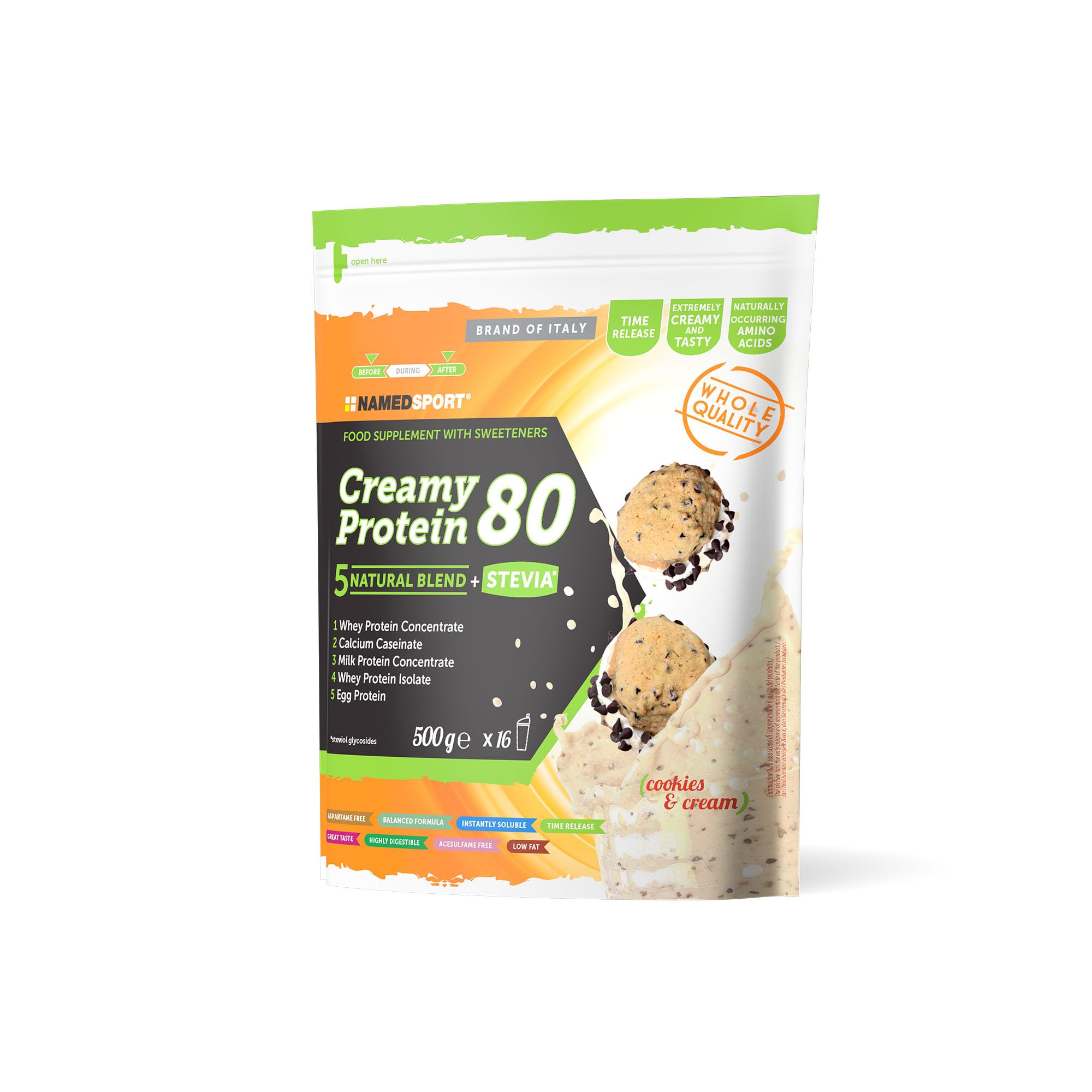 Named Sport Creamy Protein 80 Cookies & Cream - 500 Gr