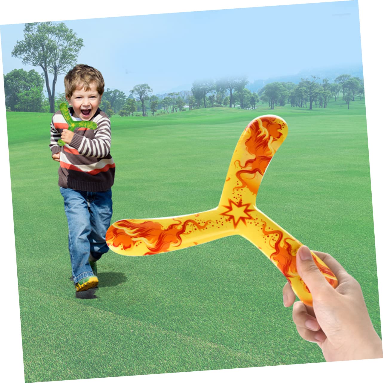 ifundom 3pcs Flying Fun Outdoor Throwing for Durable PU Material for Camping Spring Outings Indoor and Outdoor Activities Random Color Random Color