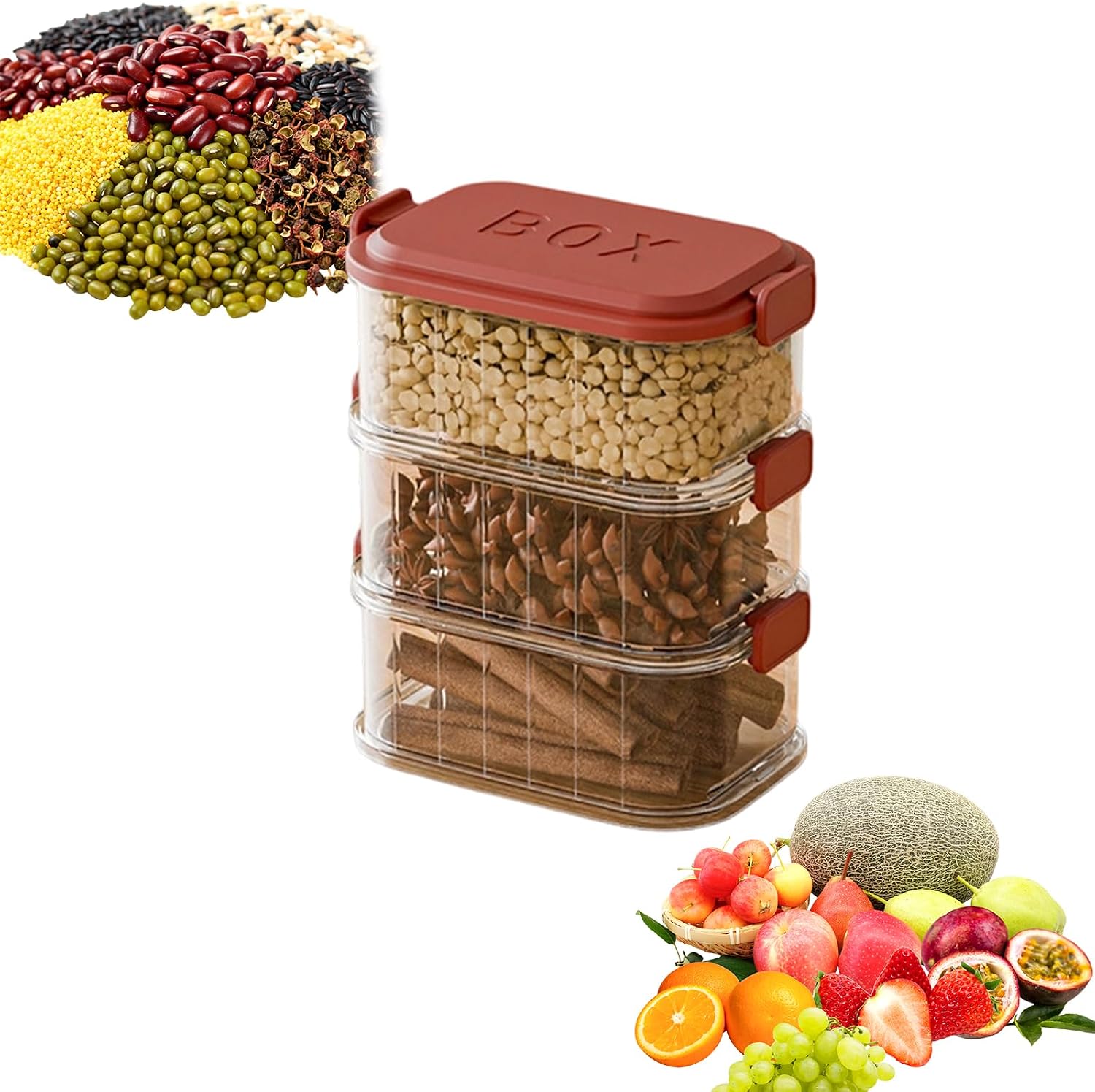 Spice Box Stackable Amazon.com: Stackable Spice Storage Box, Multi-Layer Sealed Food ...