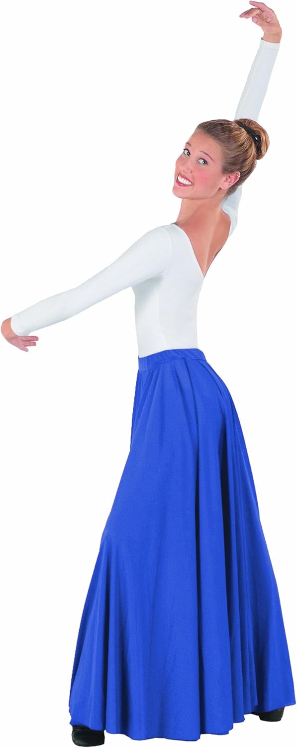 EUROTARD Womens Plus Size Voluminous Full Length Triple Panel Praise Skirt- 13674p