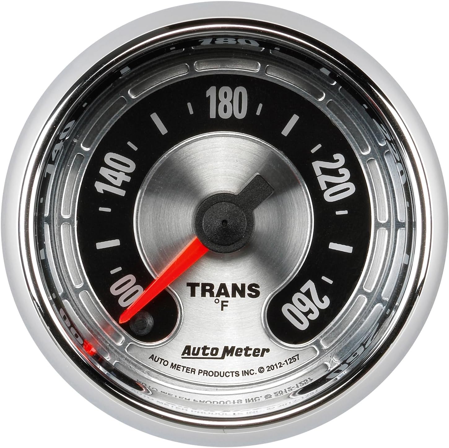 Auto Meter 1257 American Muscle 2-1/16" Electric Transmission Temperature Gauge (100-260 Degree F, 52.4mm)