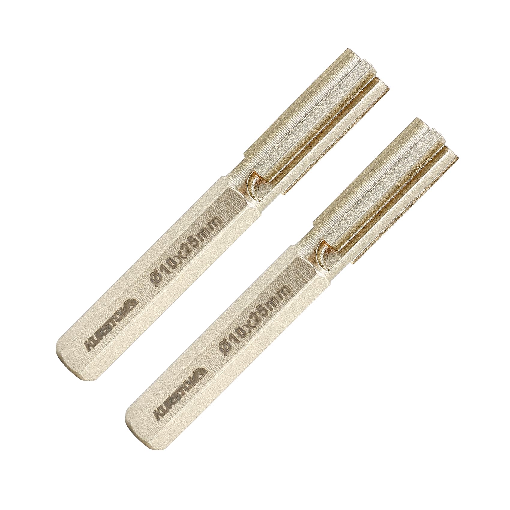 Carbide Brick Mortar Grout Cutter - KURSTOL Mortar Raking Bit 10mm x 25mm Hex Shank for Mortar Masonry Brick Removal(2PCS)