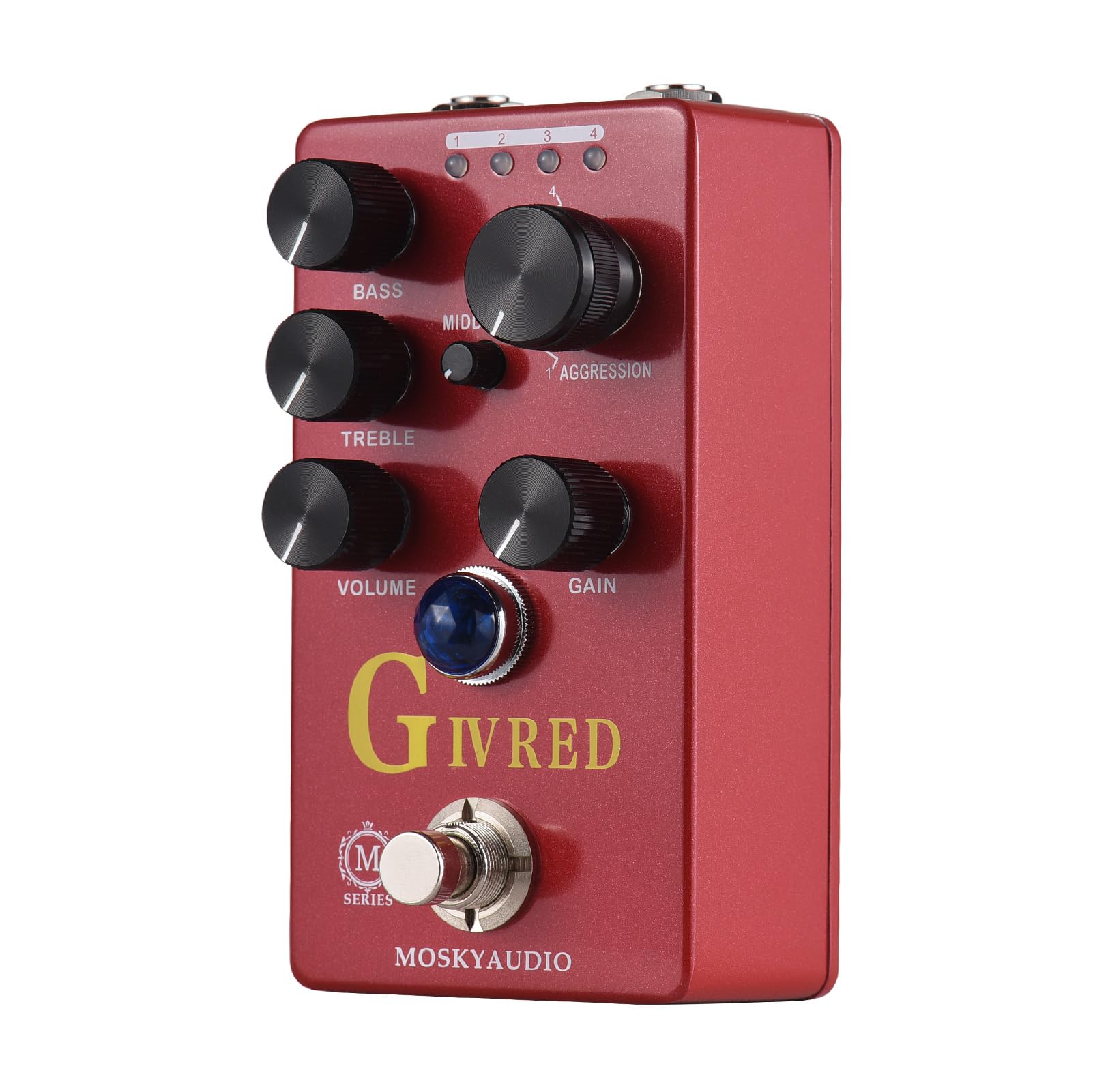 G IV RED Purple Channel Preamplificatore/Overdrive/Pedale di Distorsione per Chitarra Elettrica Basso Effetto per Musicisti Professionisti Alluminio Rosso 4,5 * 2,6 * 2 Pollici Tutti i