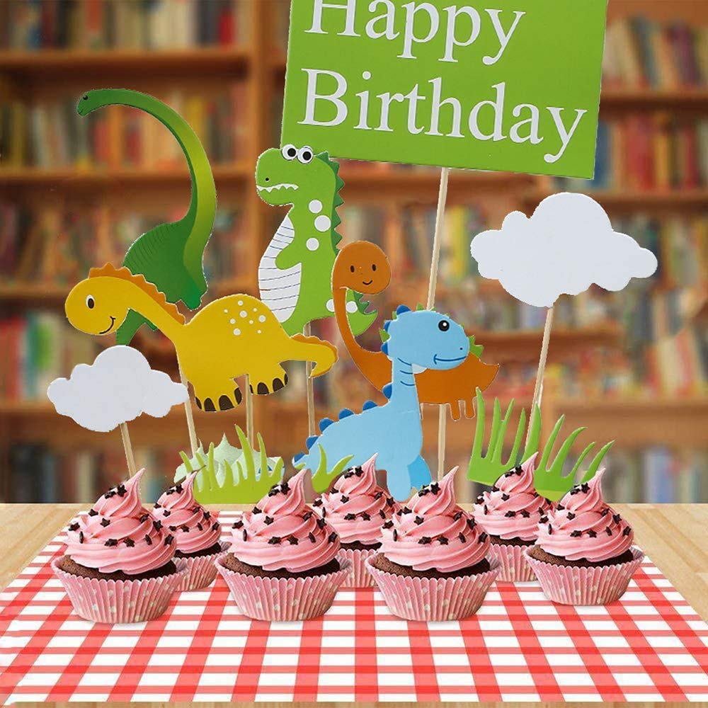 Dinosaur Cake Topper,Happy Birthday Caker Topper for Kids Birthday